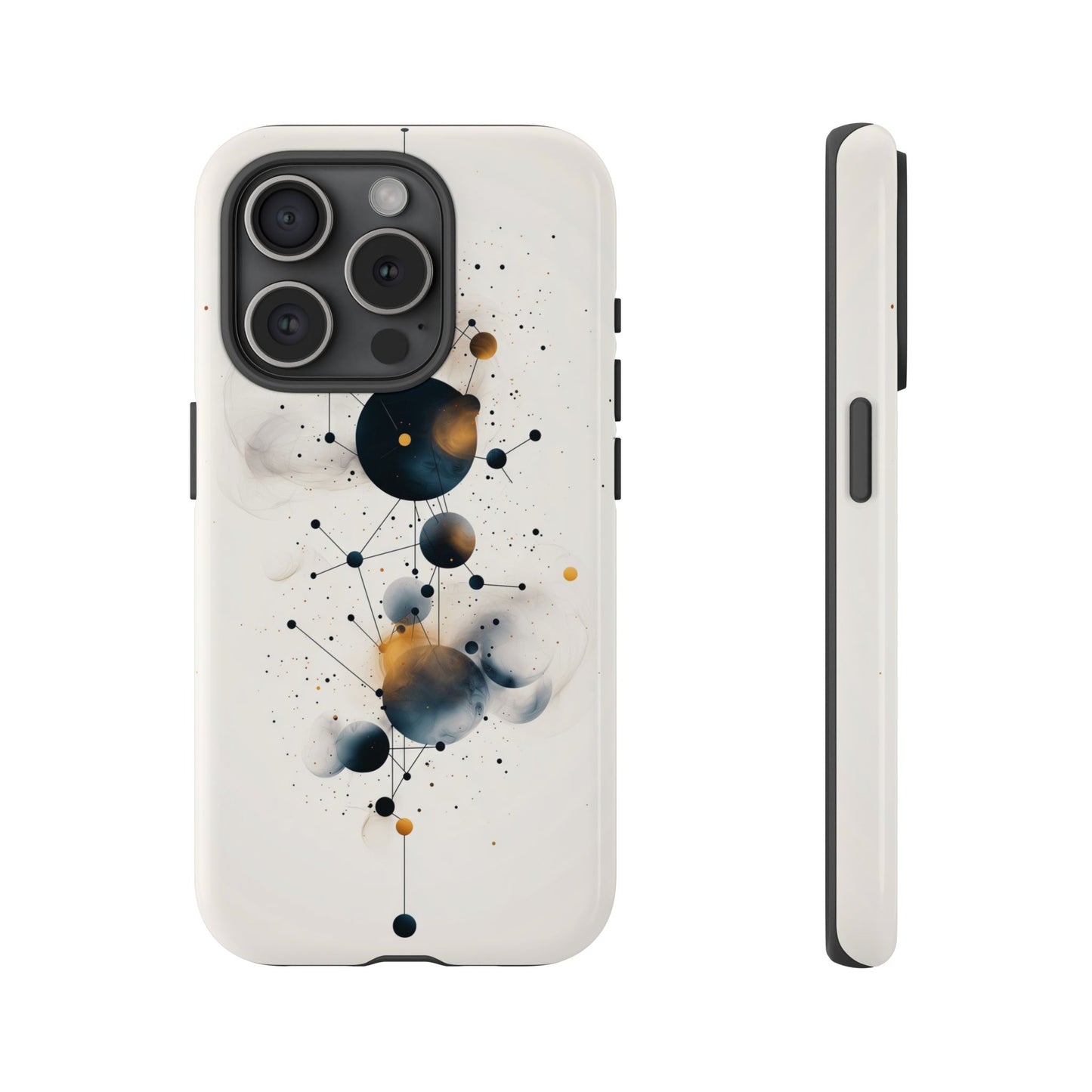 Cosmic Connect – Orbital Geometry Abstract Phone Case for iPhone, Google Pixel, Samsung