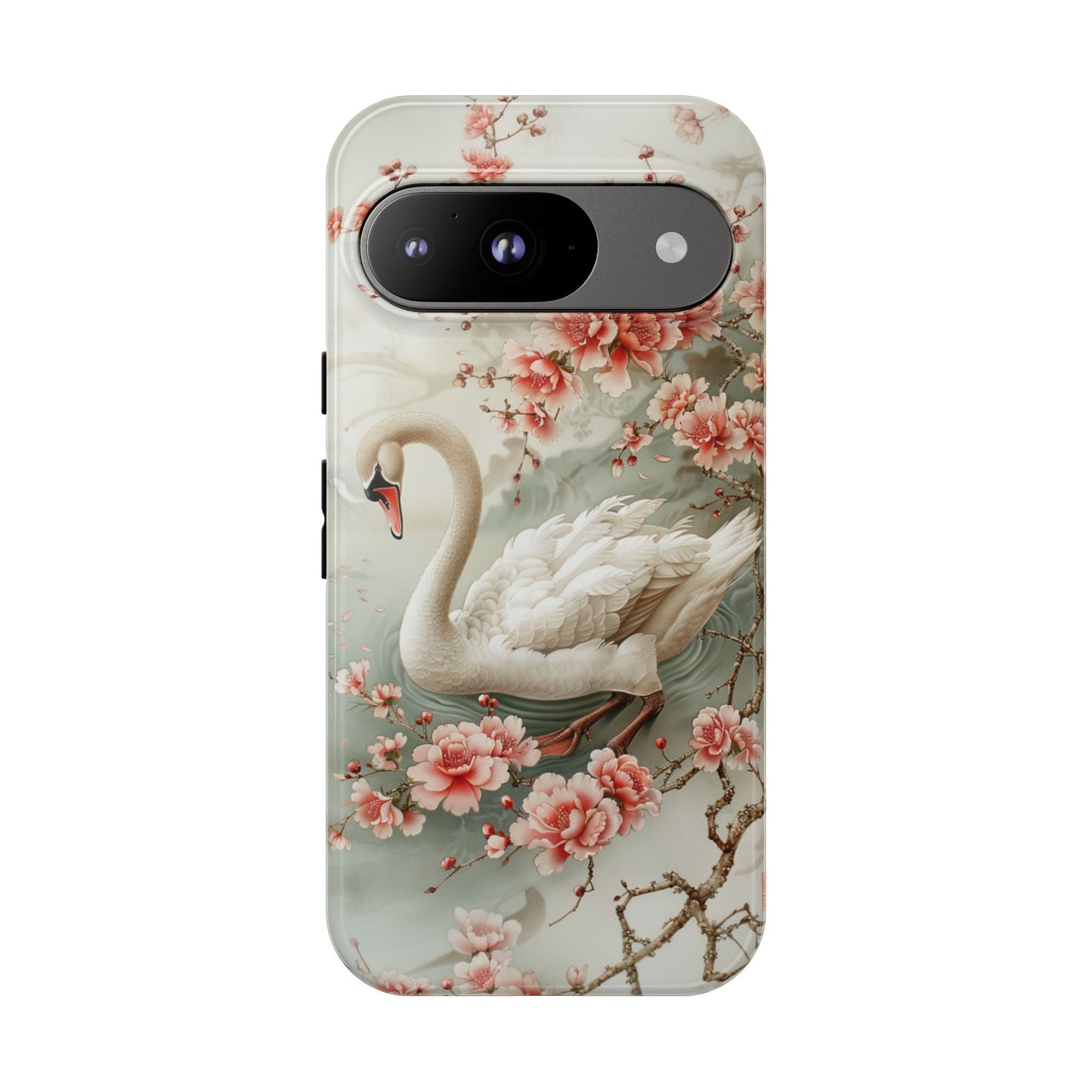 Floral Swan Phone Case β Bird Phone Case, Elegant & Protective for iPhone, Samsung & Google Pixel