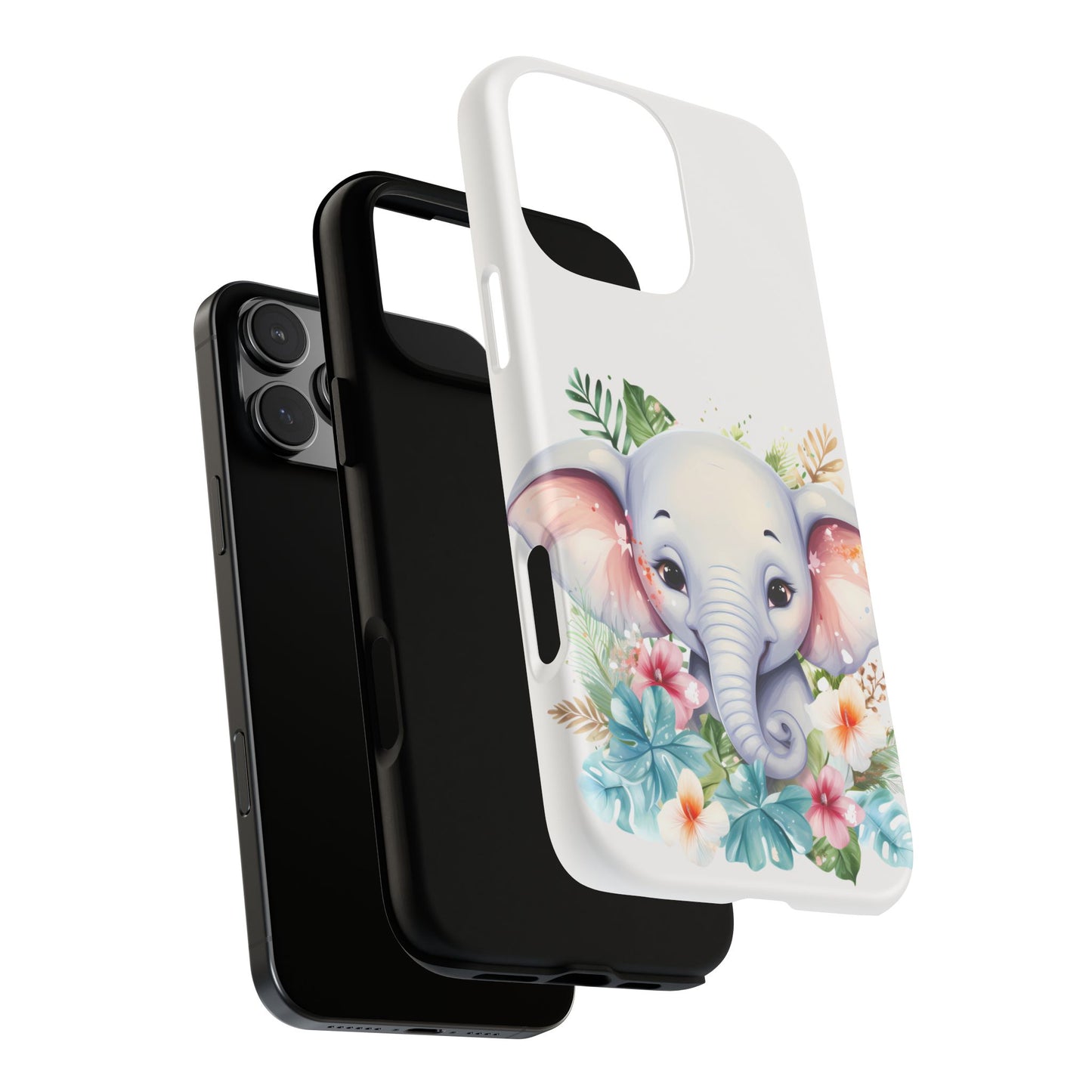 Adorable Baby Elephant Mobile Cover – Floral Fantasy Art
