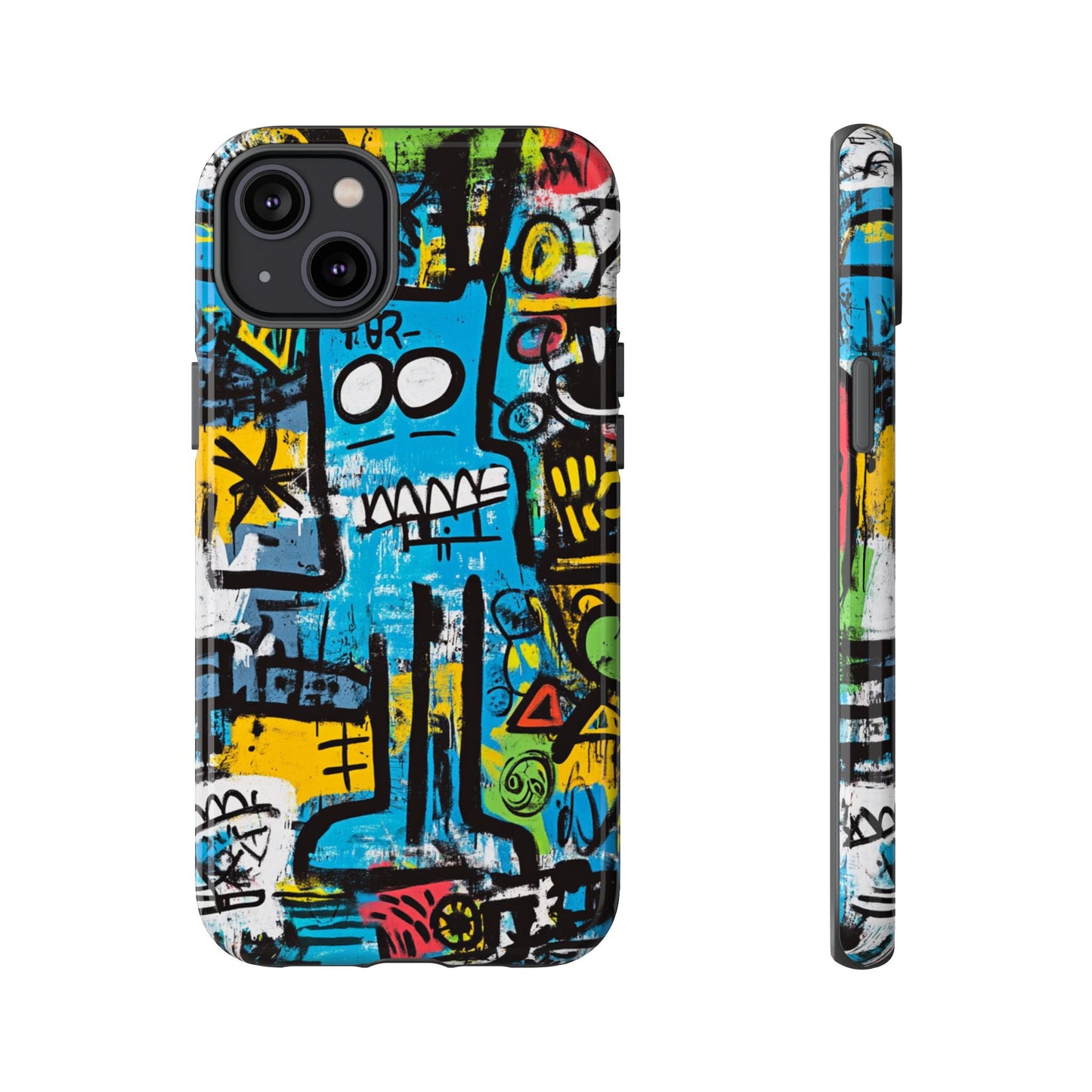 Basquiat Design Phone Case – Unique Street Art Protector - iPhone, Samsung & Google Pixel Cover - Artistic Painting Case, Art Lover Gift