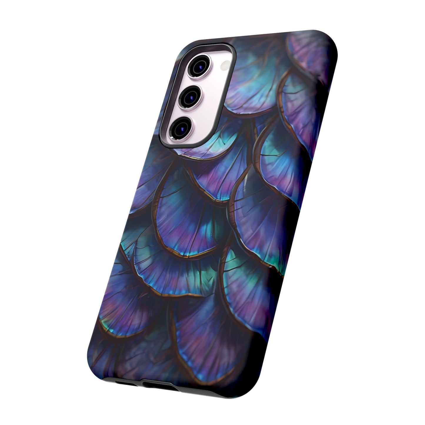 Abstract Macro Shot of Iridescent Butterfly Fish Scales Phone Case Design