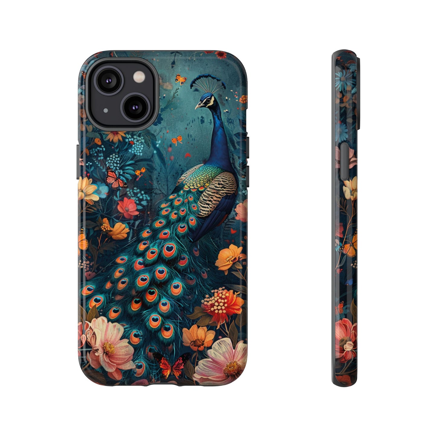 Floral Peacock Birds Phone Case – Cute & Protective Cover for iPhone, Samsung & Google Pixel