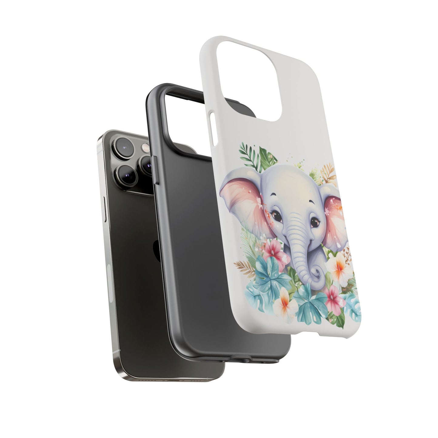 Adorable Baby Elephant Mobile Cover – Floral Fantasy Art