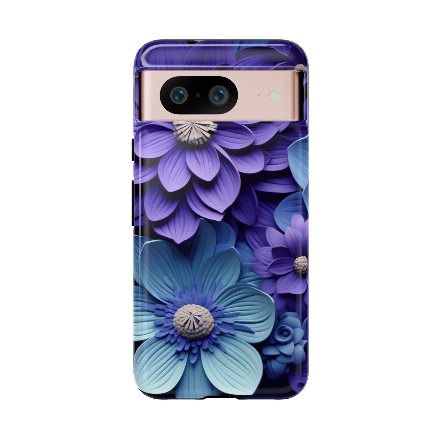 Royal Blue Floral Phone Case – Elegant & Luxurious Design