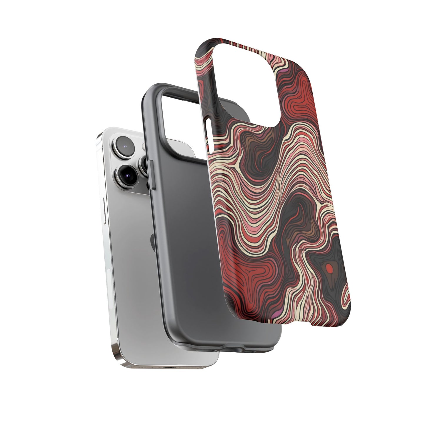 Abstract wavy illusion with swirling lines | Pattern Design
