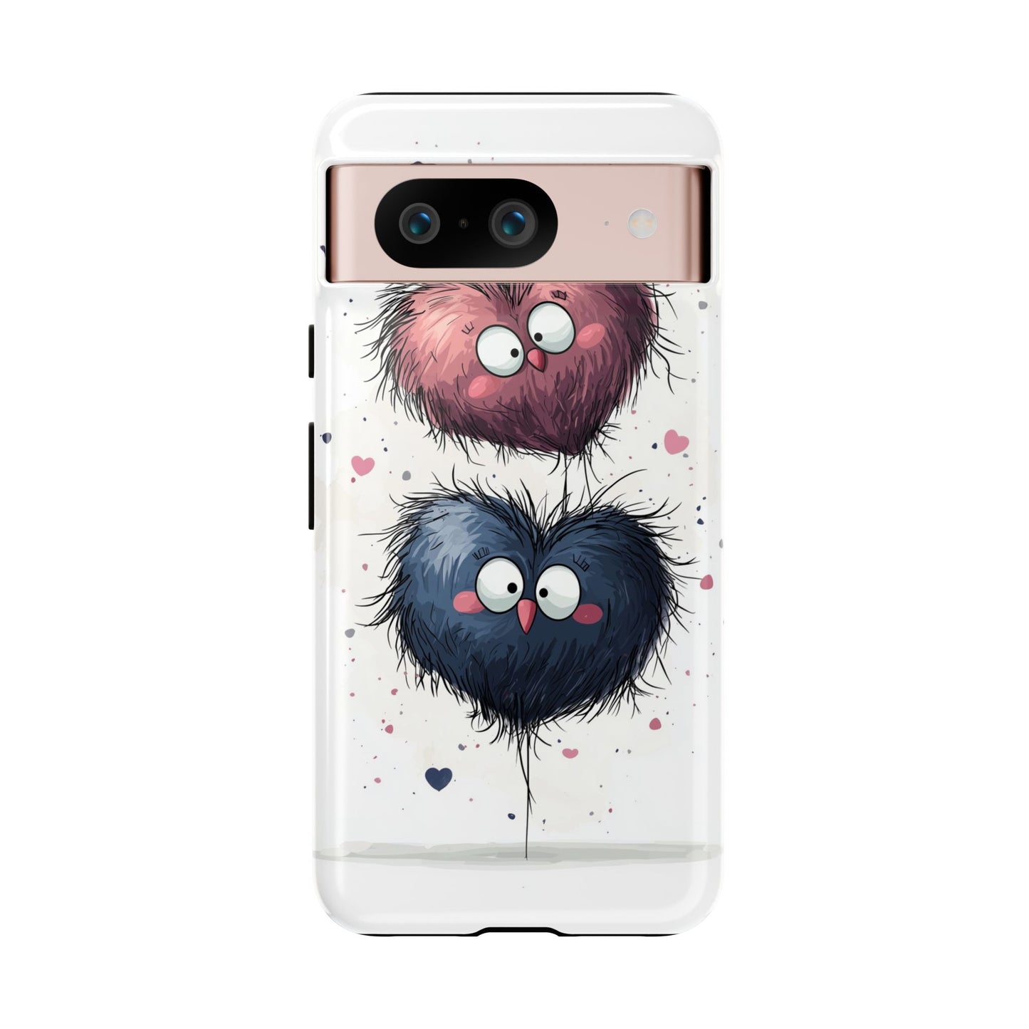 Fluffy Love Duo - Cute Anime Phone Case for iPhone, Samsung, Google Pixel
