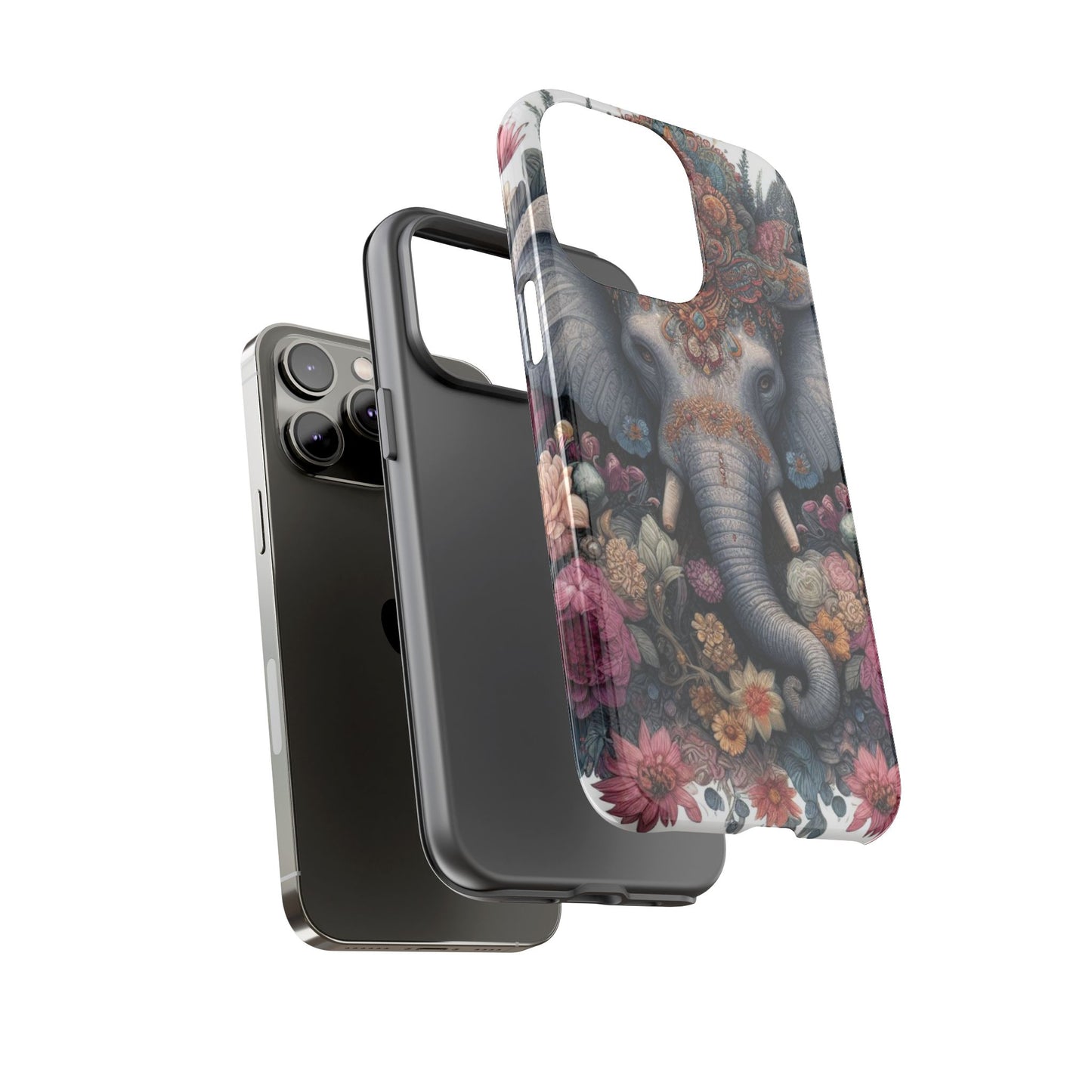 Regal Ornate Elephant Mobile Cover – Majestic Bohemian Art