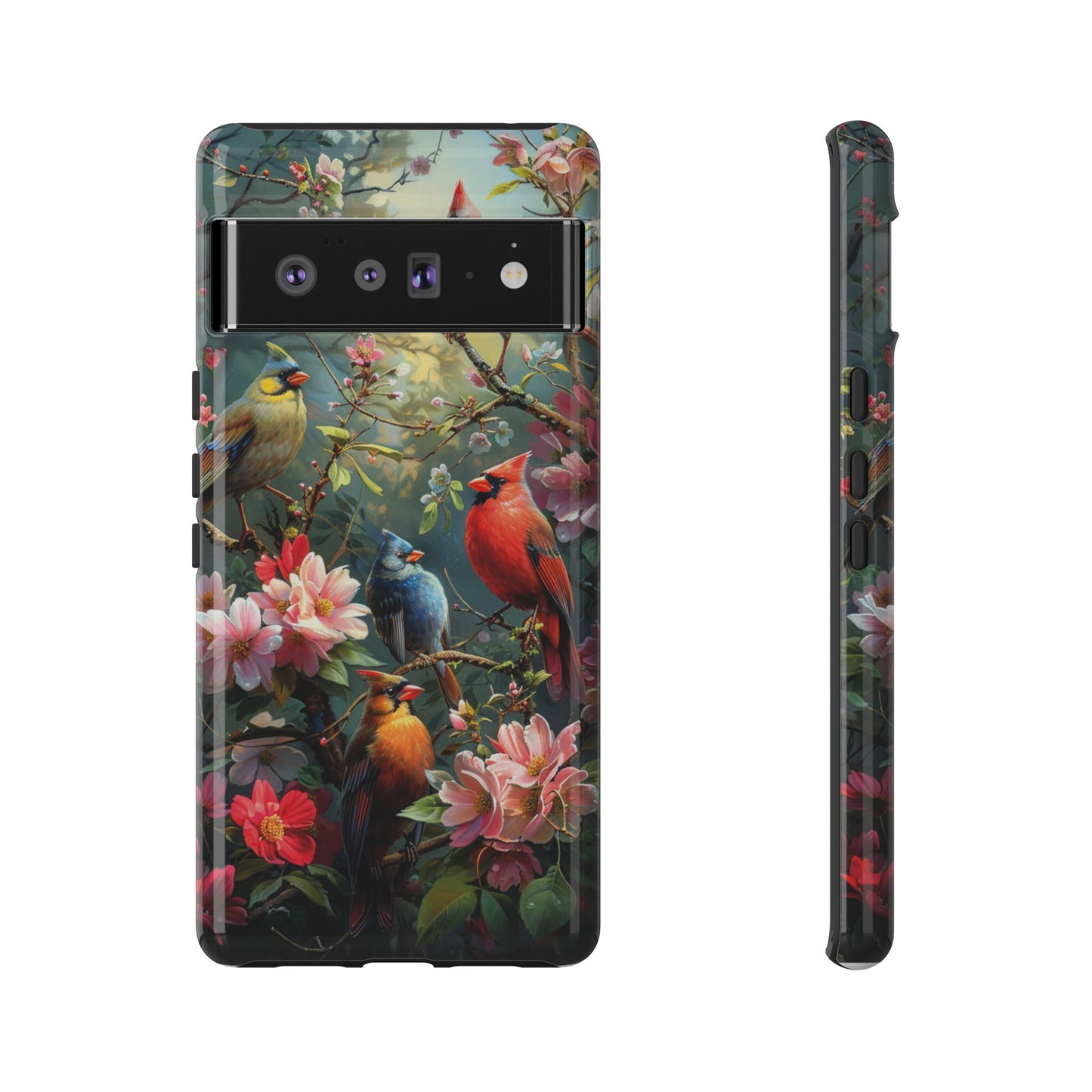 Floral Birds Phone Case β Cute & Protective Cover for iPhone, Samsung & Google Pixel