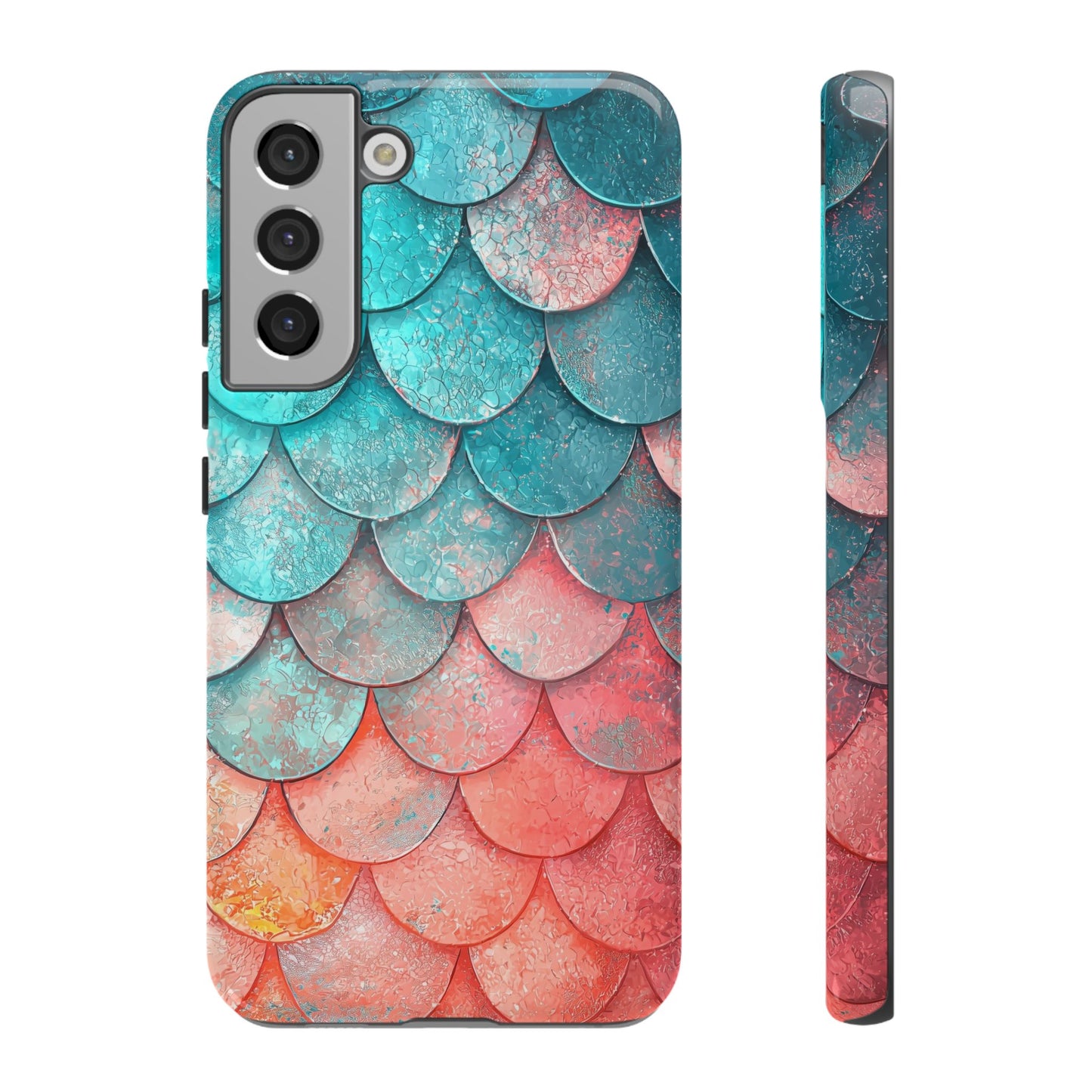 Serene Waves – Colorful Fish Scale Phone Case for iPhone, Pixel & Samsung
