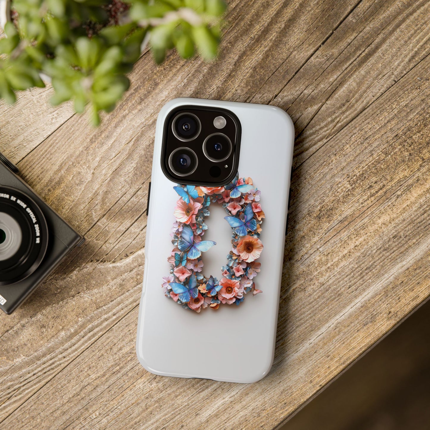 Floral Letter D Phone Case β Personalized Aesthetic Cover for iPhone, Samsung & Google Pixel