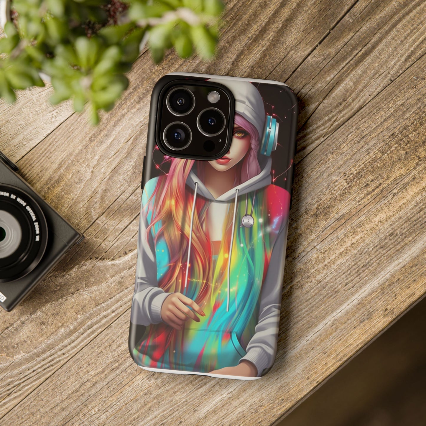 Anime Girl Phone Case - Cute Aesthetic Cover for iPhone, Samsung & Google Pixel, Girly Phone Case, Kawaii Phone Case, Anime Lover Gift