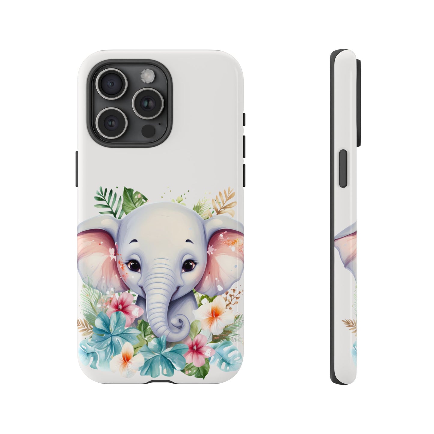 Adorable Baby Elephant Mobile Cover – Floral Fantasy Art
