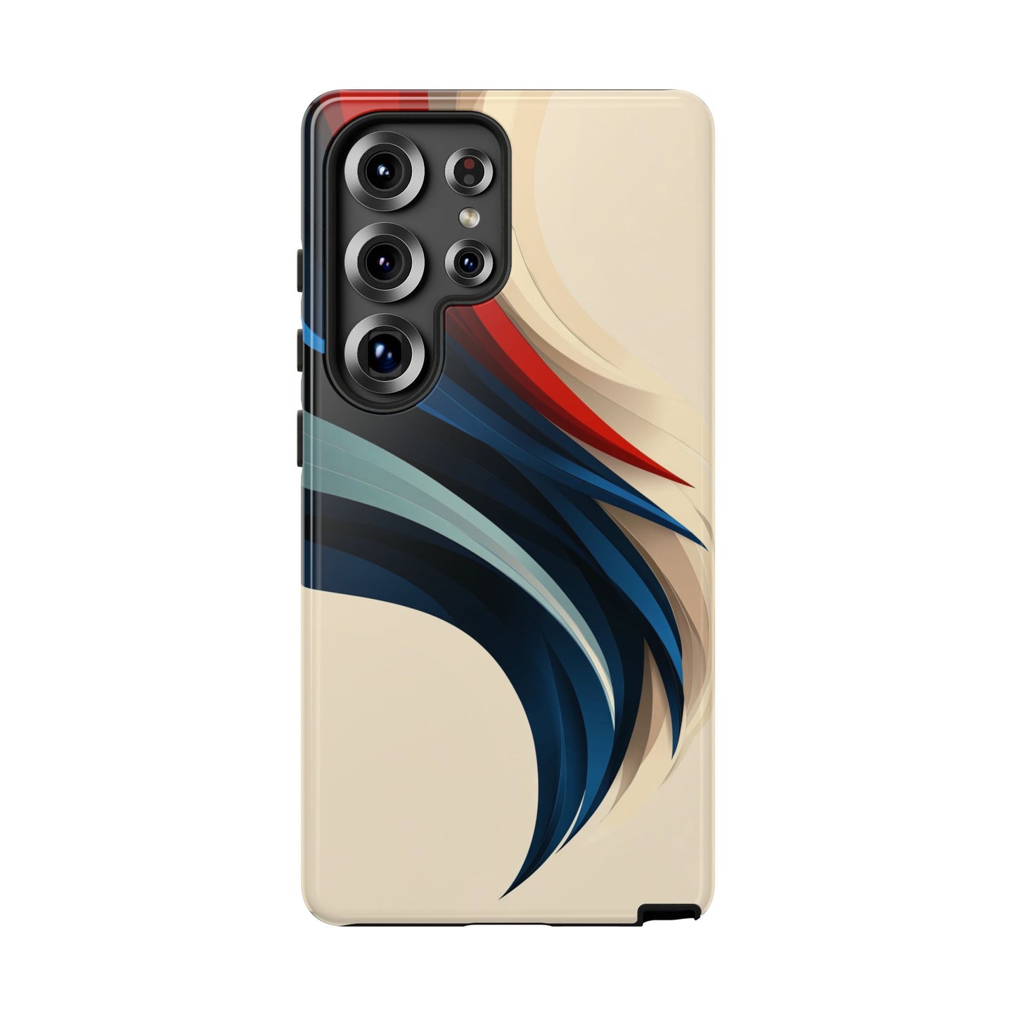 Crimson Flow – Abstract Motion Phone Case for iPhone, Samsung & Pixel