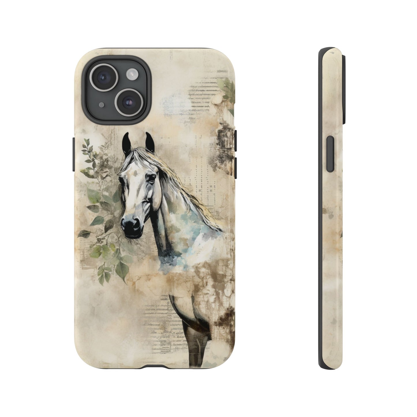 Watercolor Horse Print Phone Case - iPhone, Samsung & Google Pixel Cover - Artistic Equestrian Phone Case, Animal Lover Gift