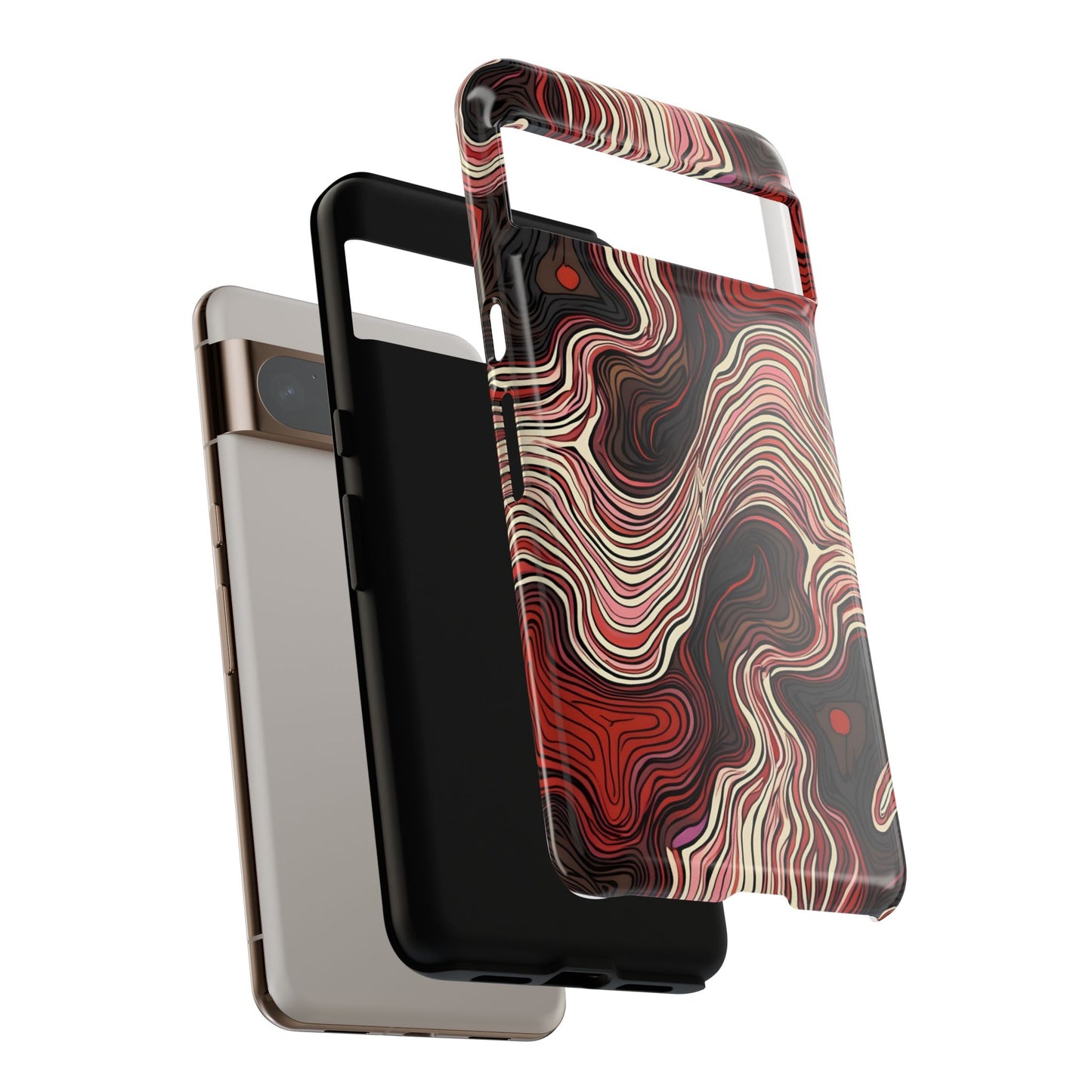 Abstract wavy illusion with swirling lines | Pattern Design