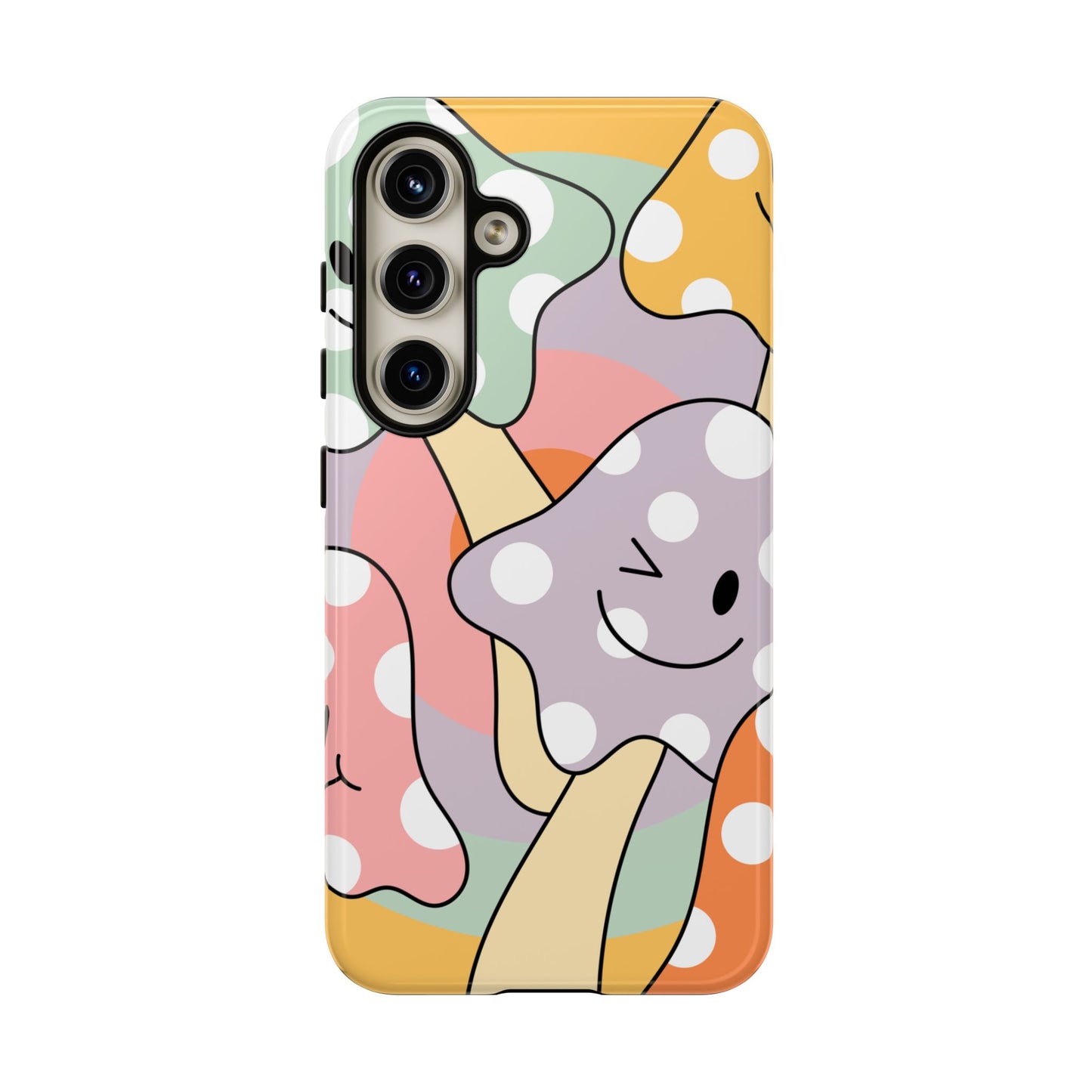 Retro Smiley Mushroom Phone Case β Cute 70s Aesthetic for iPhone, Samsung & Google Pixel