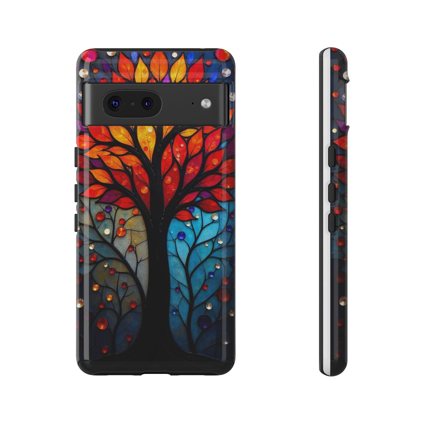 Stained Glass Tree: Vibrant Elegance for Your Case