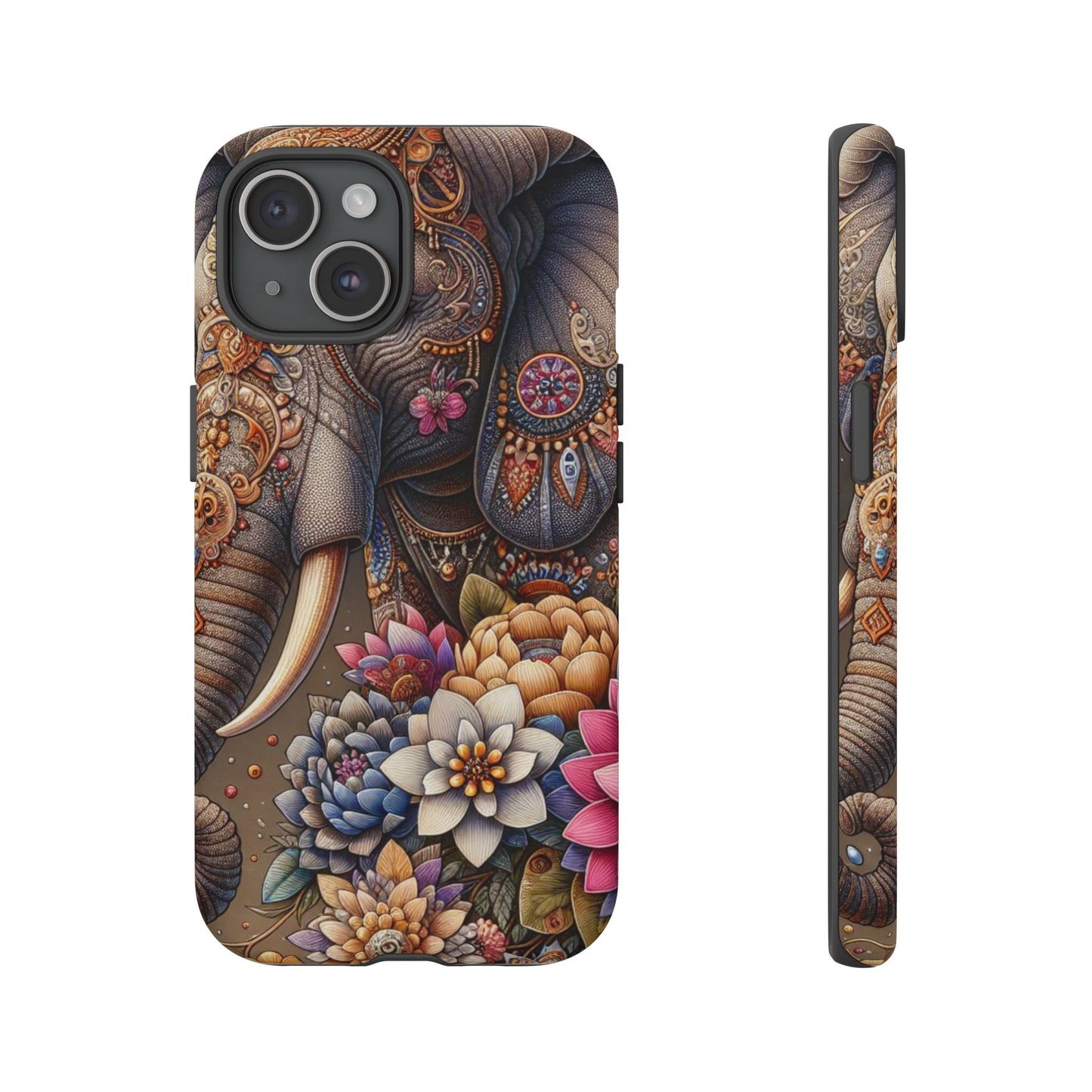 Royal Ornate Elephant Mobile Cover – Luxurious Bohemian Art