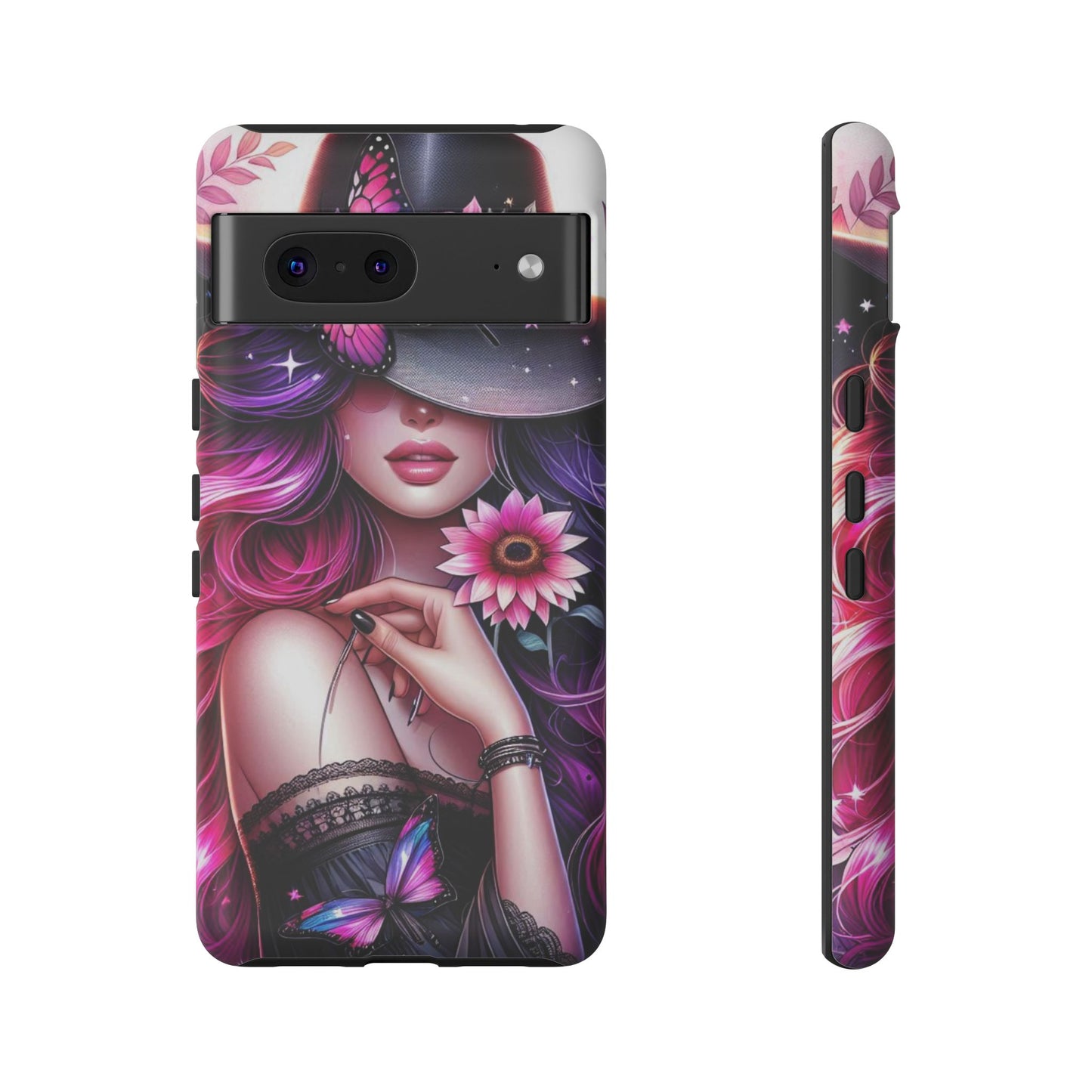 Celestial Charm – Cosmic Cowgirl & Butterfly Magic Mobile Cover