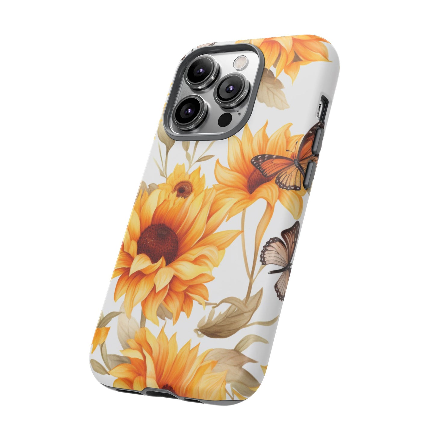 Sunflower & Butterfly Aesthetic Mobile Case – Bright & Nature-Inspired