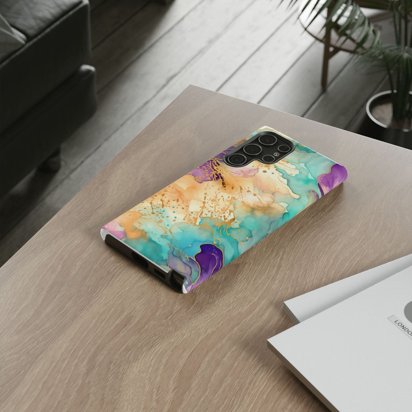 Golden Aura Abstract Watercolor Mobile Case
