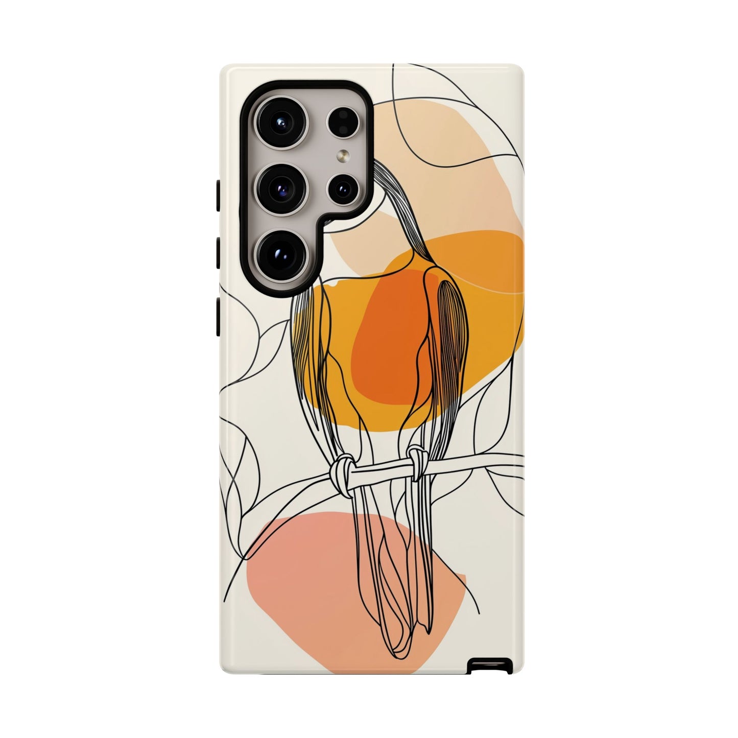 Tropical Lines: Abstract Toucan Art Phone Case for iPhone, Samsung & Pixel