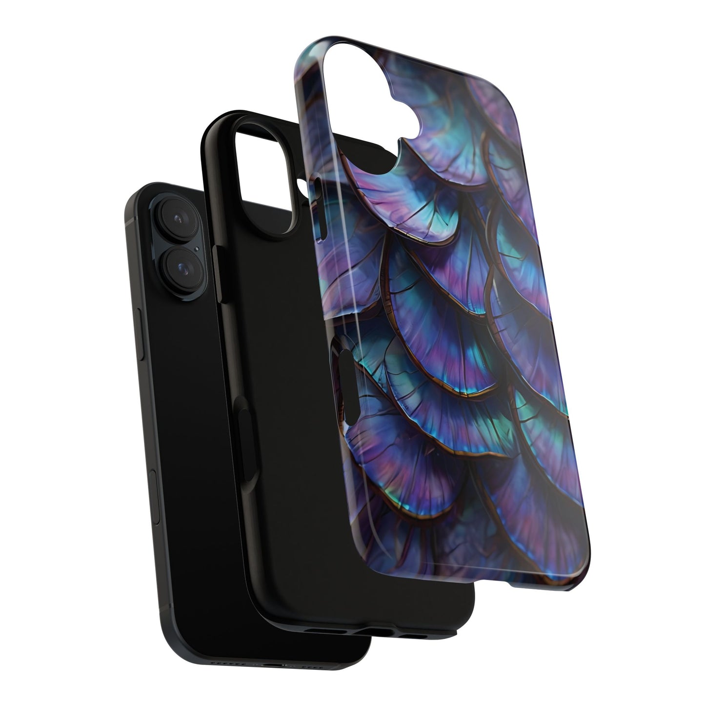 Abstract Macro Shot of Iridescent Butterfly Fish Scales Phone Case Design