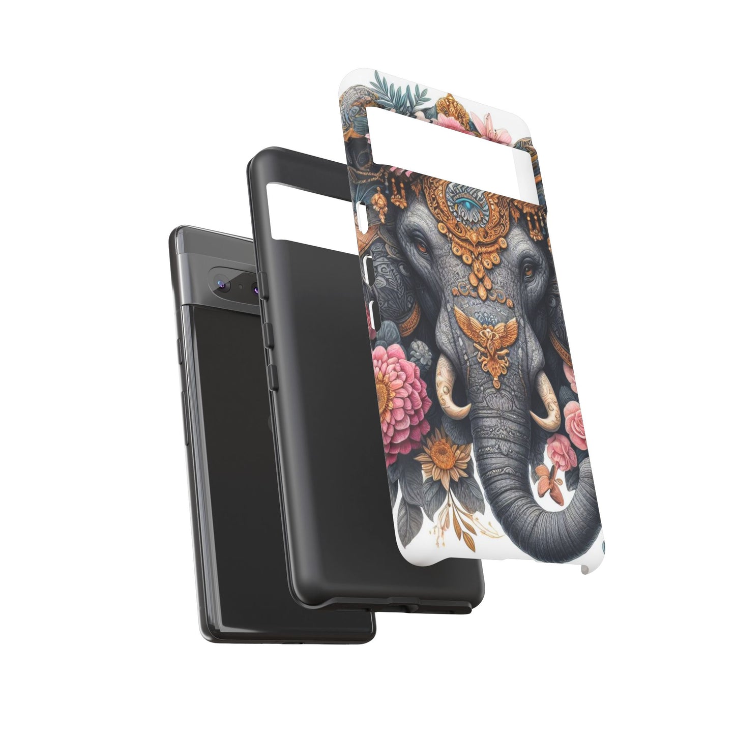 Golden Royal Elephant Mobile Cover – Luxurious Ornate Art