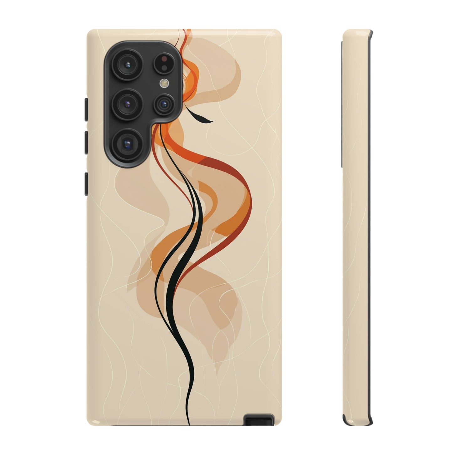 Feminine Flame: Abstract Grace Phone Case for iPhone, Samsung & Pixel
