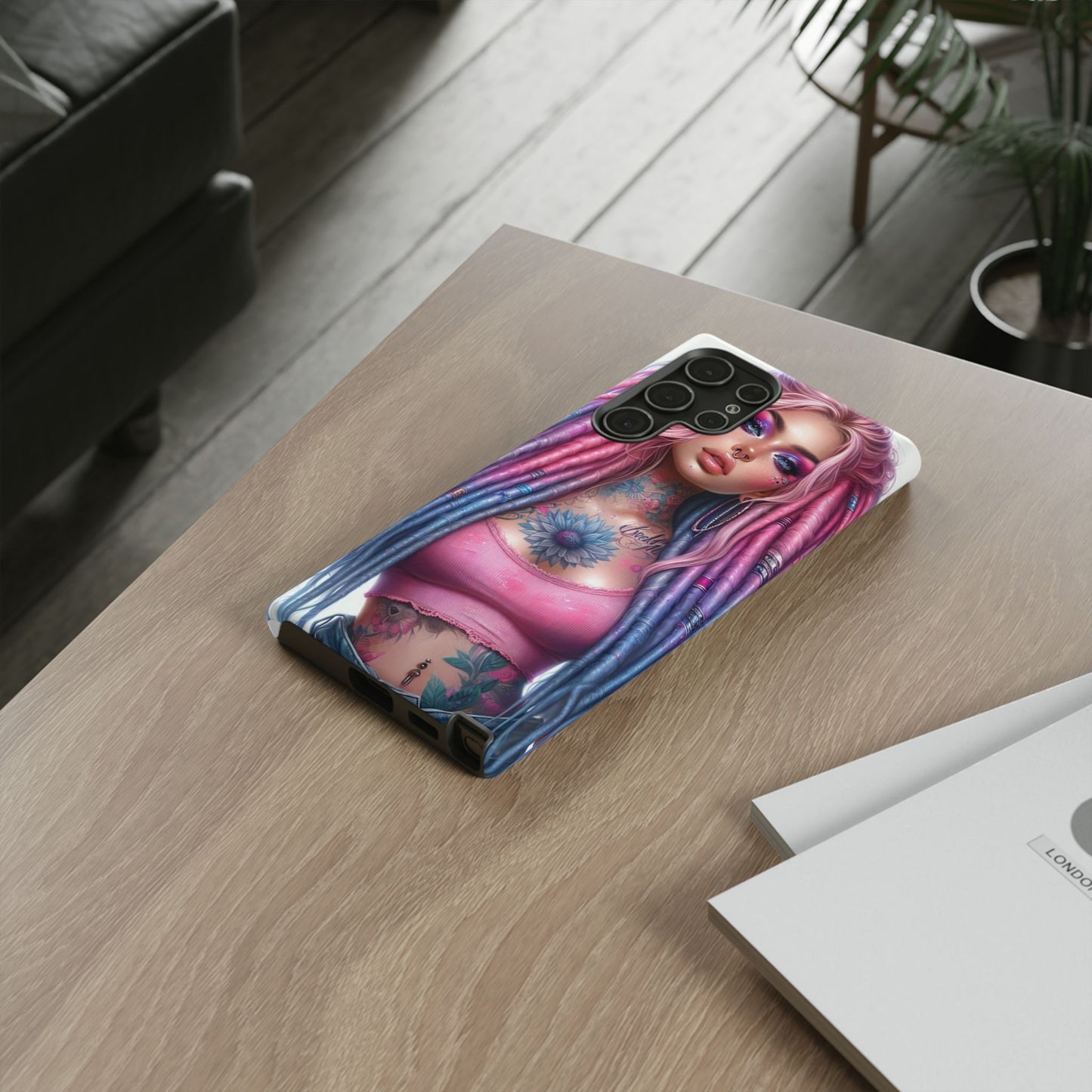 Boho Dream – Vibrant Dreadlocks & Floral Ink Mobile Cover