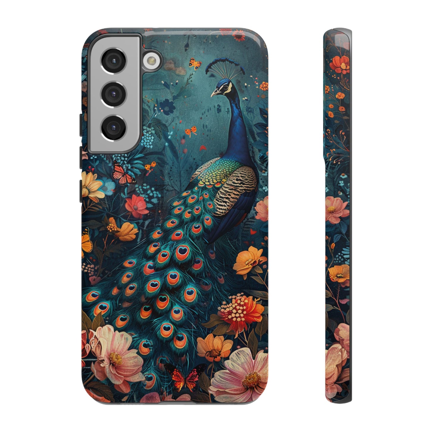 Floral Peacock Birds Phone Case – Cute & Protective Cover for iPhone, Samsung & Google Pixel