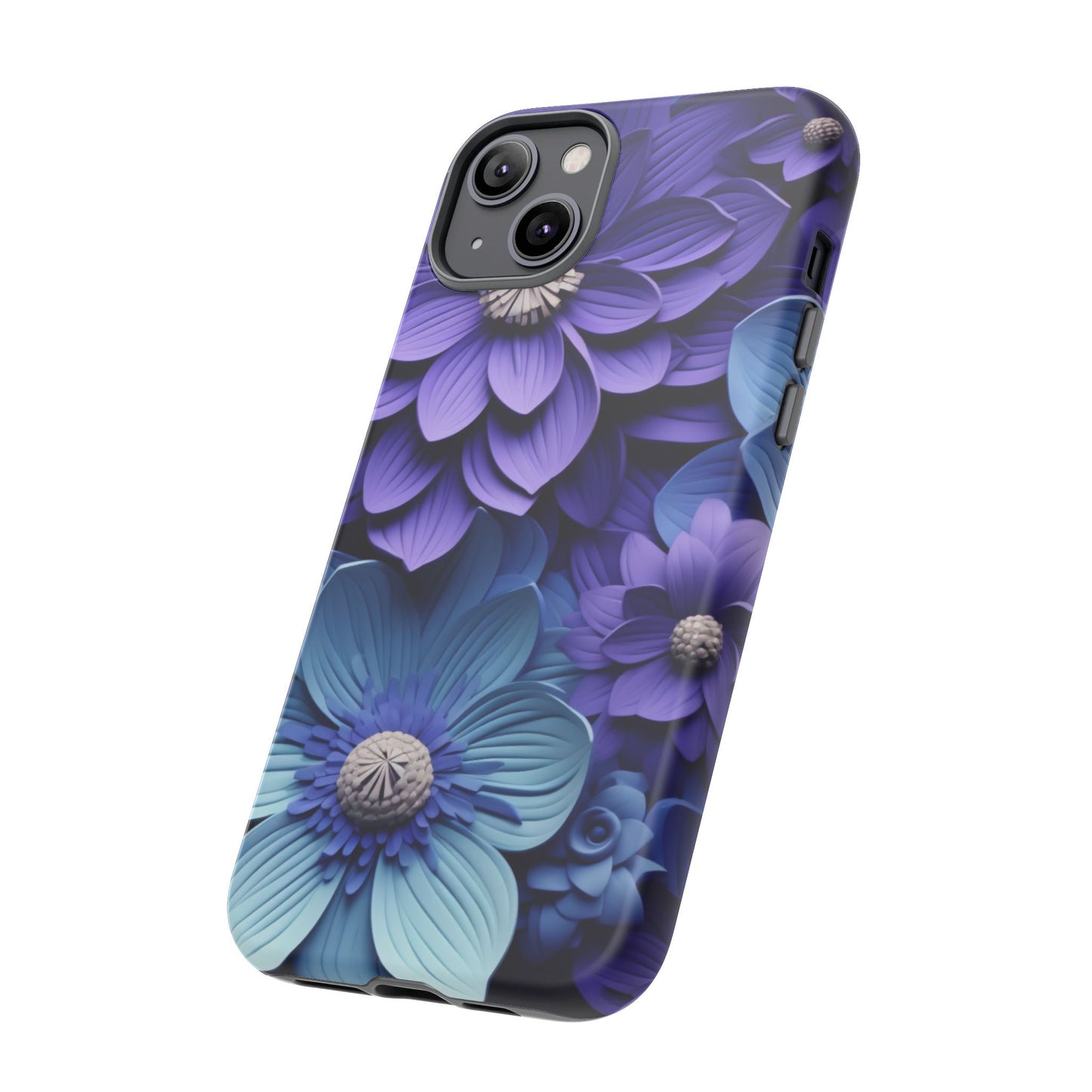 Royal Blue Floral Phone Case – Elegant & Luxurious Design
