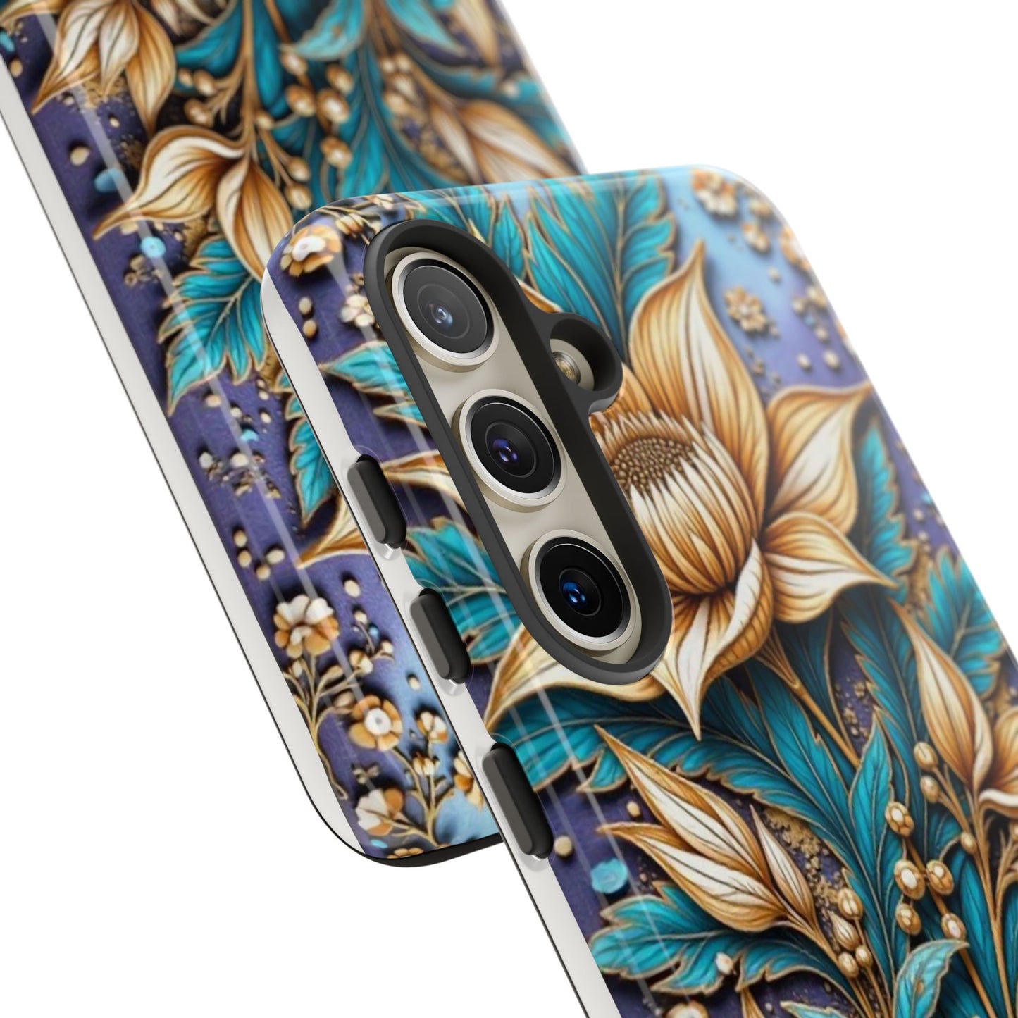 Golden Chrysanthemum: Floral Stained Glass Masterpiece