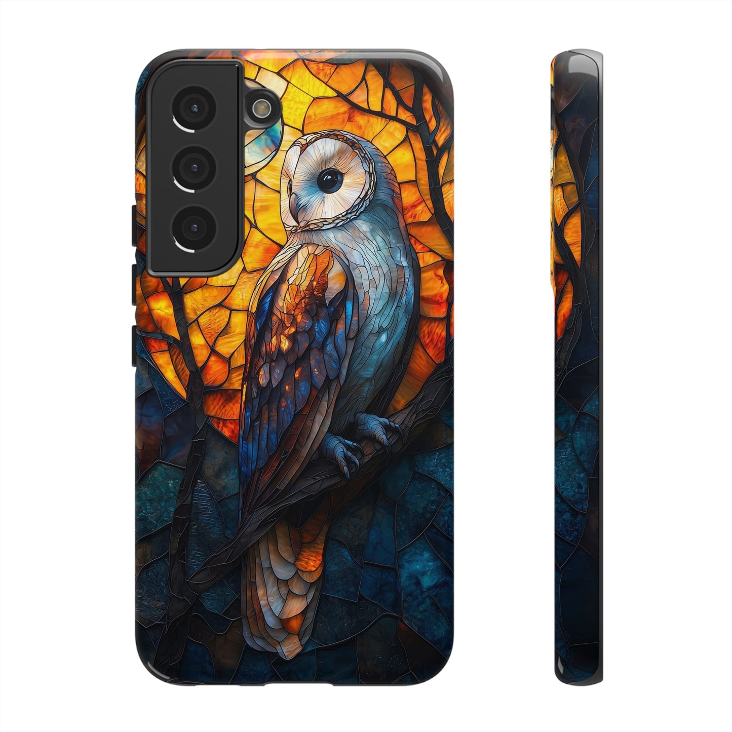 Nocturnal Wisdom – Stained Glass Owl Phone Case for iPhone, Samsung & Pixel