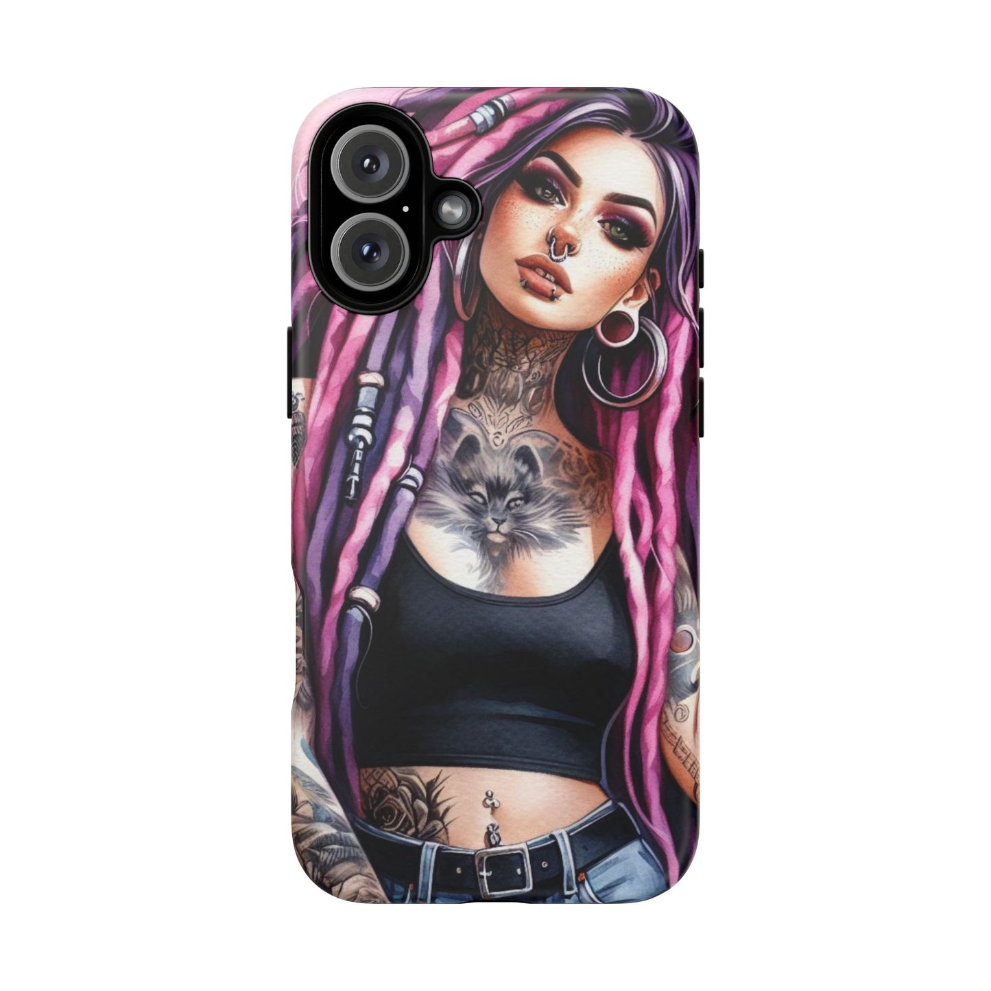 Tattooed Rebel – Gothic Cat Spirit Mobile Cover