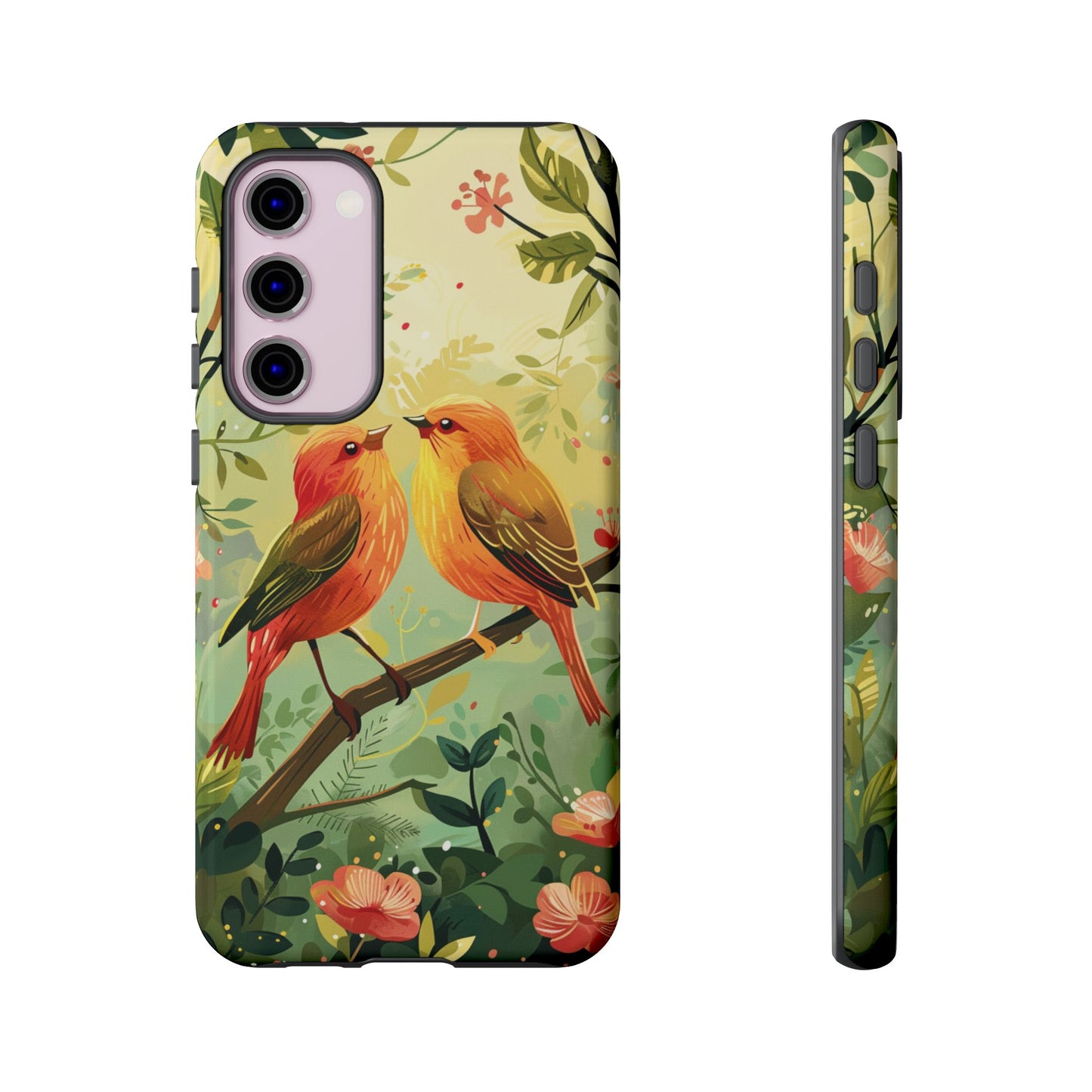 Floral Birds Phone Case β Elegant Nature-Inspired Design for iPhone, Samsung & Google Pixel