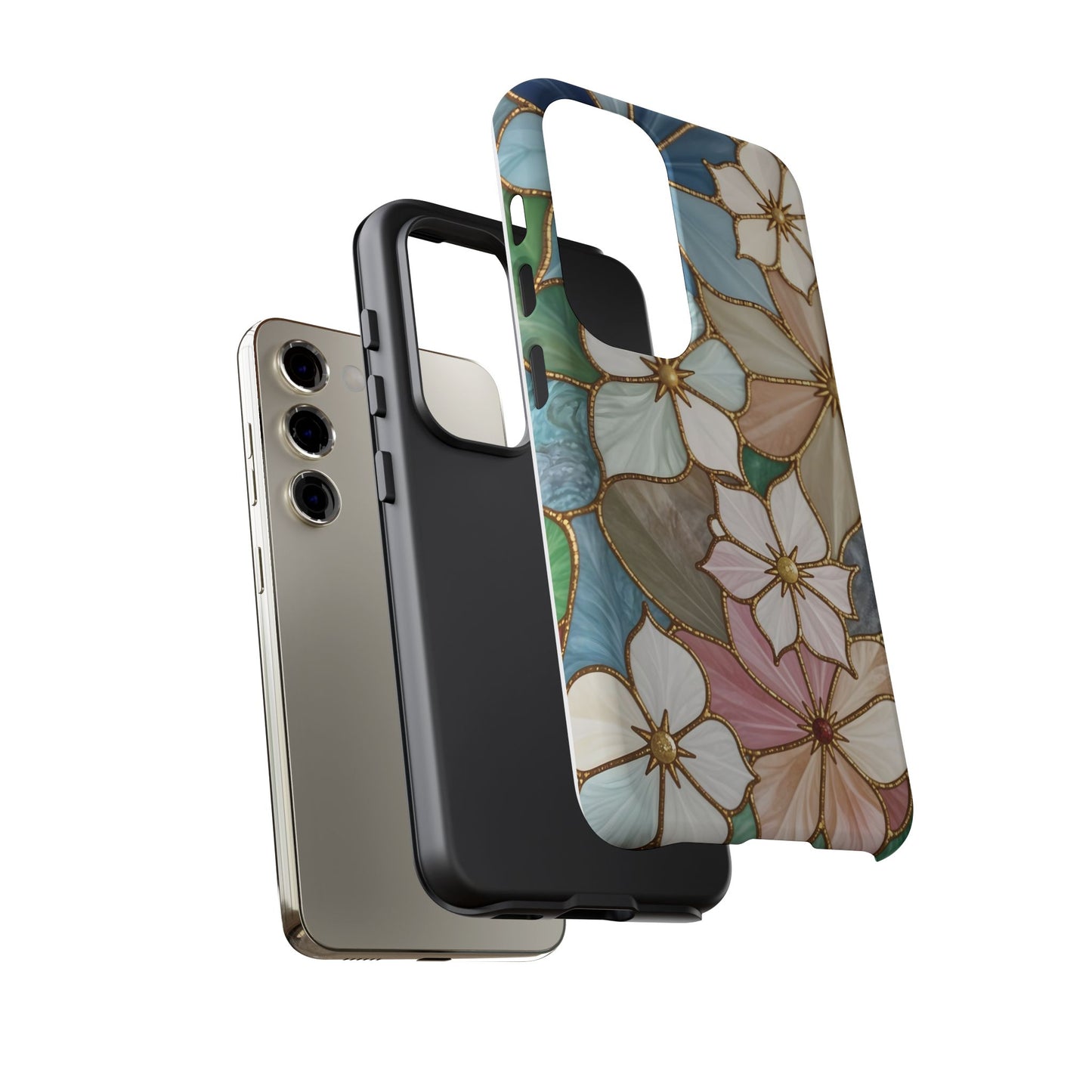 Floral Symphony: Stained Glass Elegance