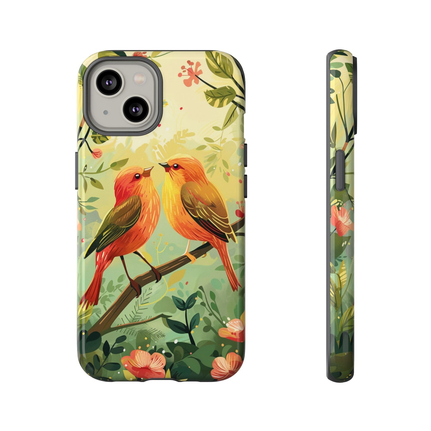 Floral Birds Phone Case β Elegant Nature-Inspired Design for iPhone, Samsung & Google Pixel