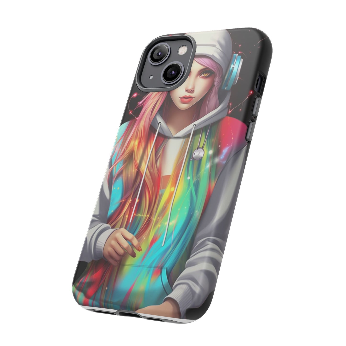 Anime Girl Phone Case - Cute Aesthetic Cover for iPhone, Samsung & Google Pixel, Girly Phone Case, Kawaii Phone Case, Anime Lover Gift