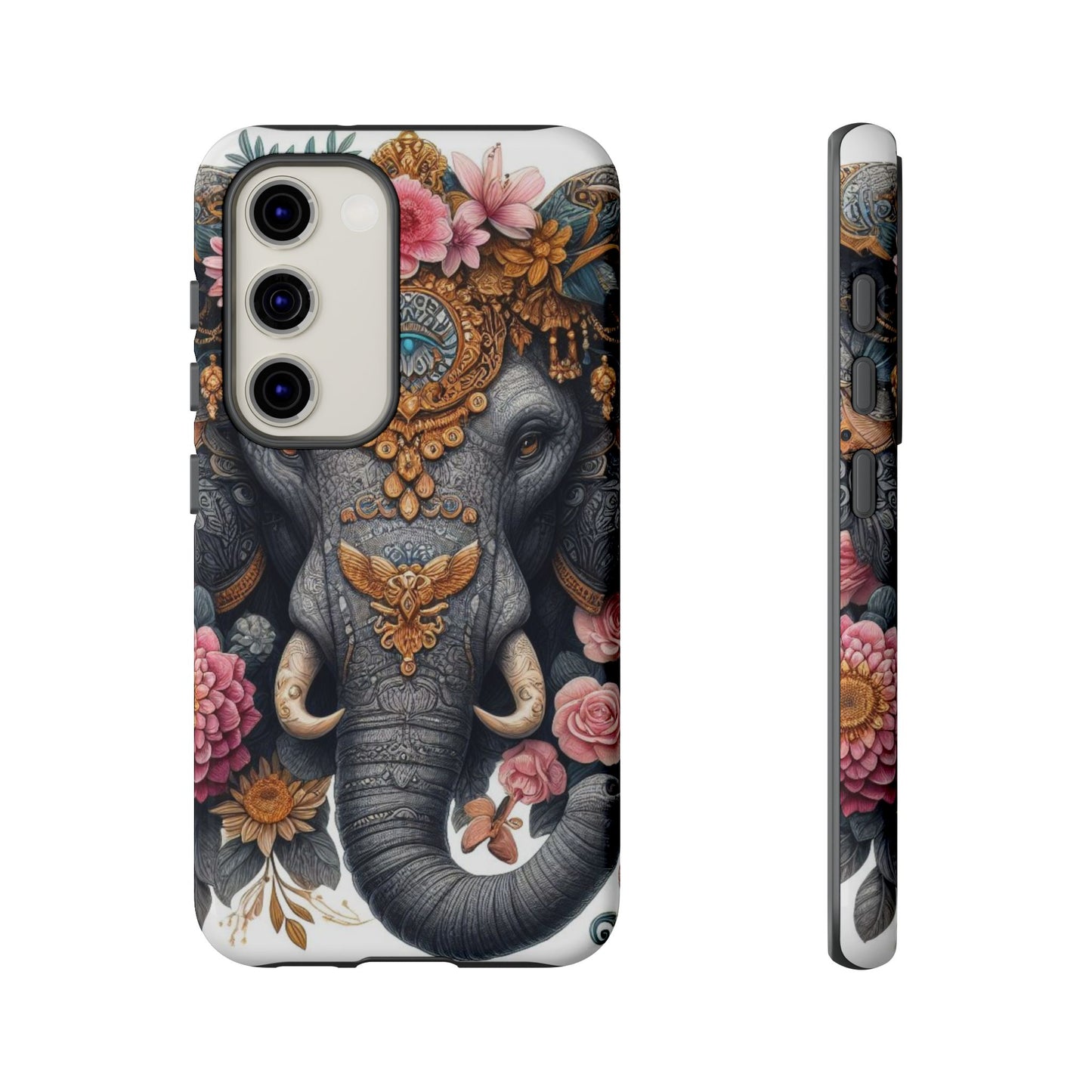 Golden Royal Elephant Mobile Cover – Luxurious Ornate Art