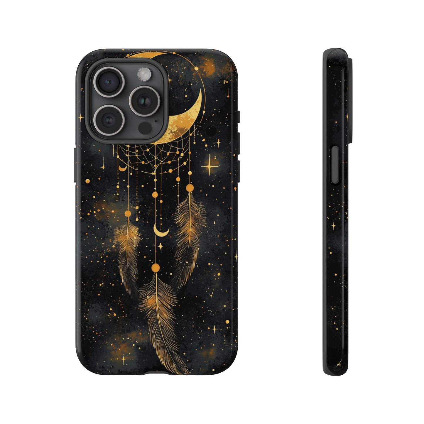 Golden Moon Boho Dreamcatcher Phone Case for iPhone, Pixel & Samsung