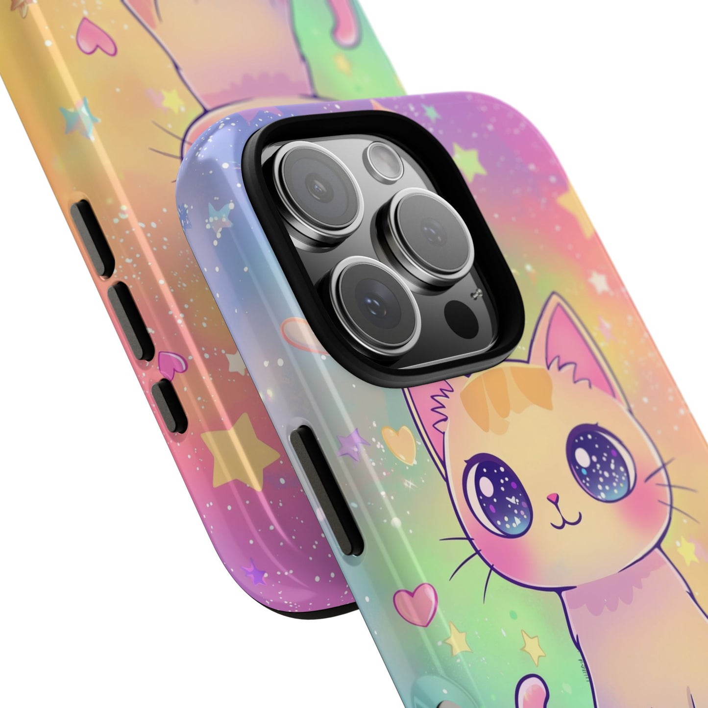 Rainbow Galaxy Cat Phone Case β Cute Anime Aesthetic for iPhone, Google Pixel & Samsung