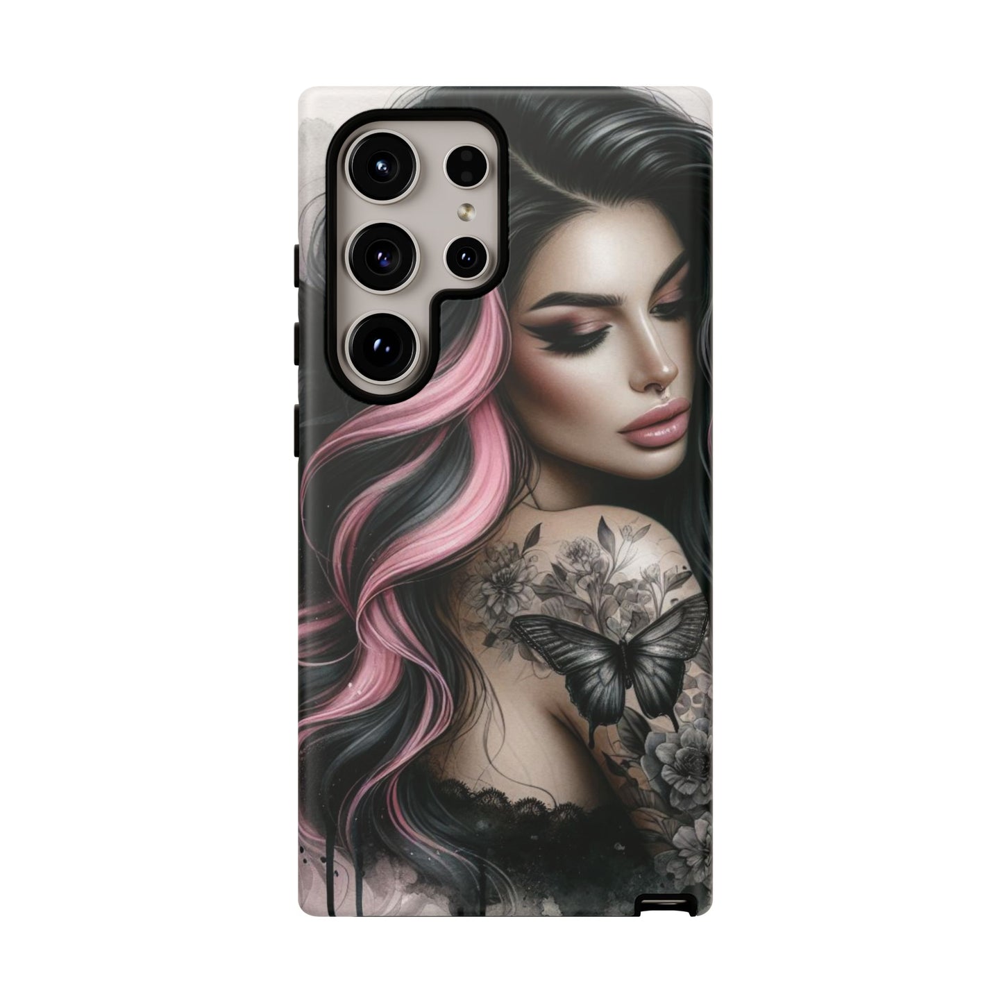 Butterfly Noir – Gothic Beauty & Inked Elegance Mobile Cover