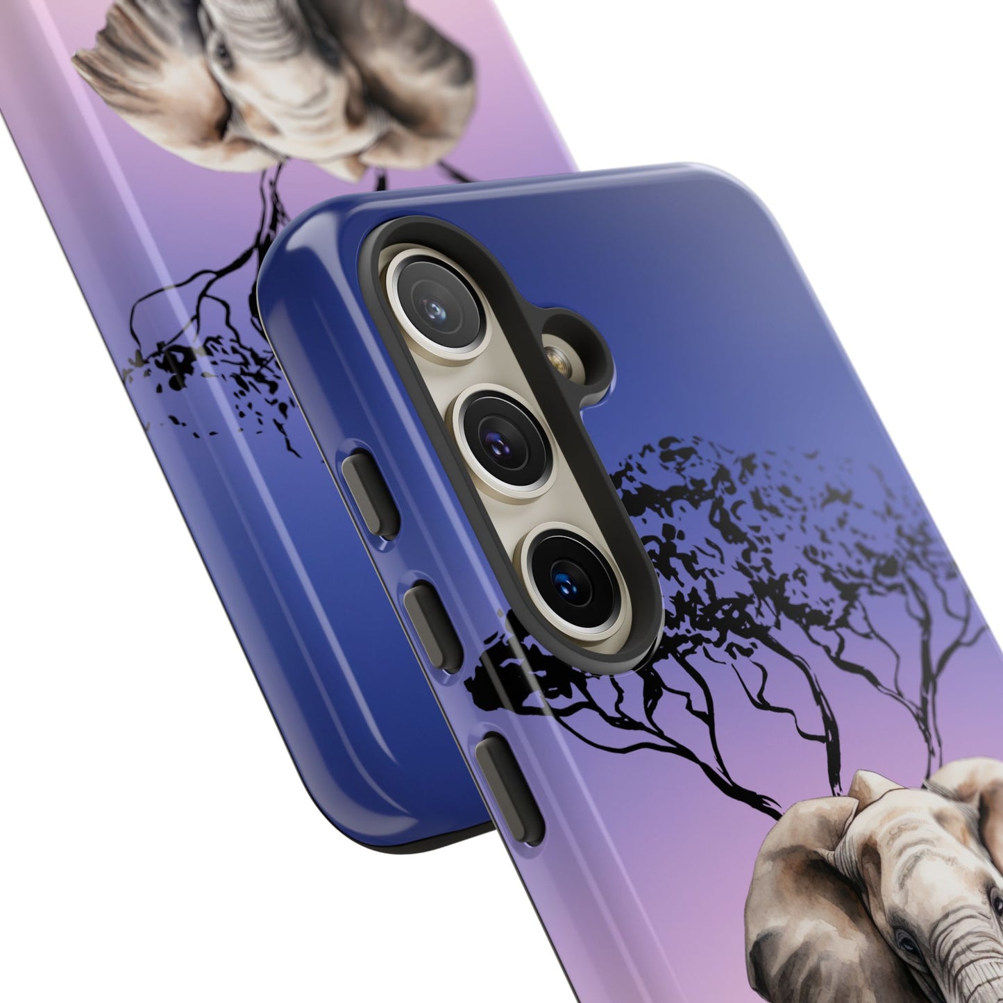 Surreal Elephant Tree Mobile Cover – Dreamy Sunset Fantasy
