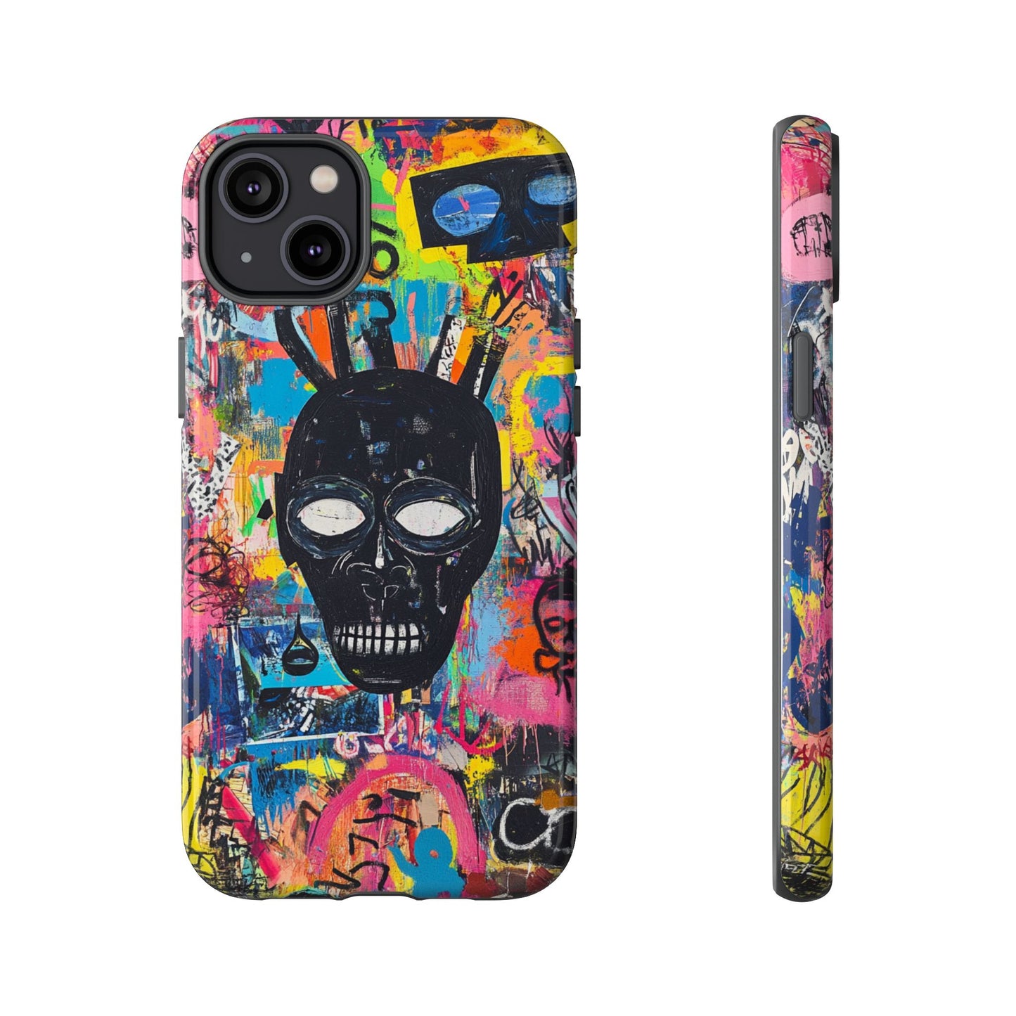 Street Art Phone Case – Basquiat-Inspired Phone Cover– Bold, Graffiti-Inspired Cover - iPhone, Samsung & Google Pixel Cover - Artistic Painting Case, Art Lover Gift