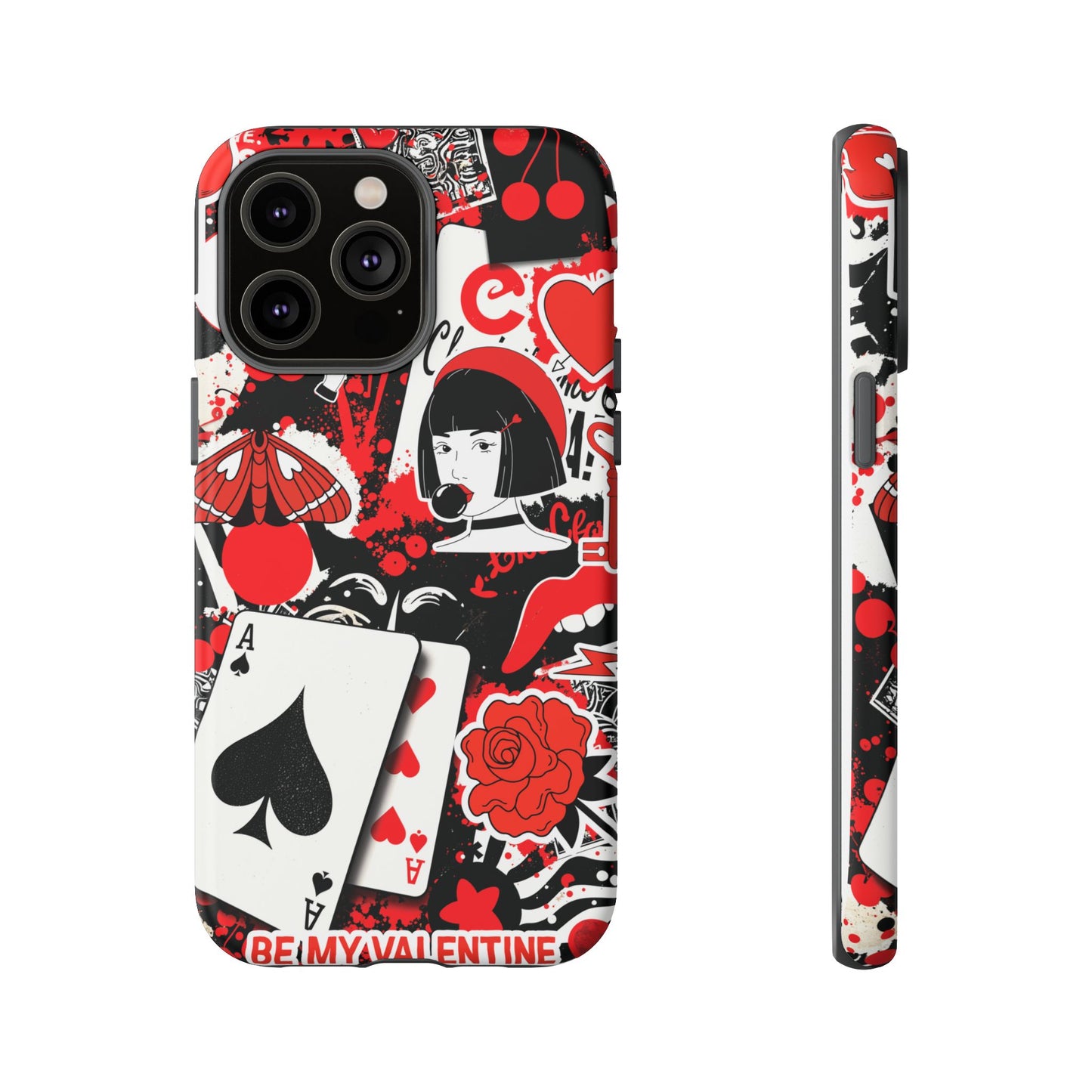 Bold Red & Black Ace Card Phone Case