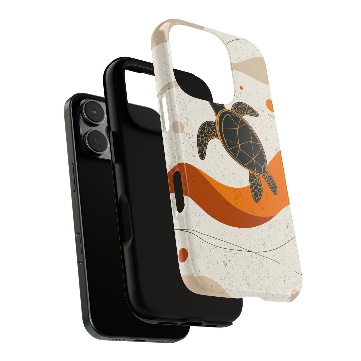 Flow of the Tide: Abstract Turtle Drift Phone Case for iPhone, Samsung & Pixel
