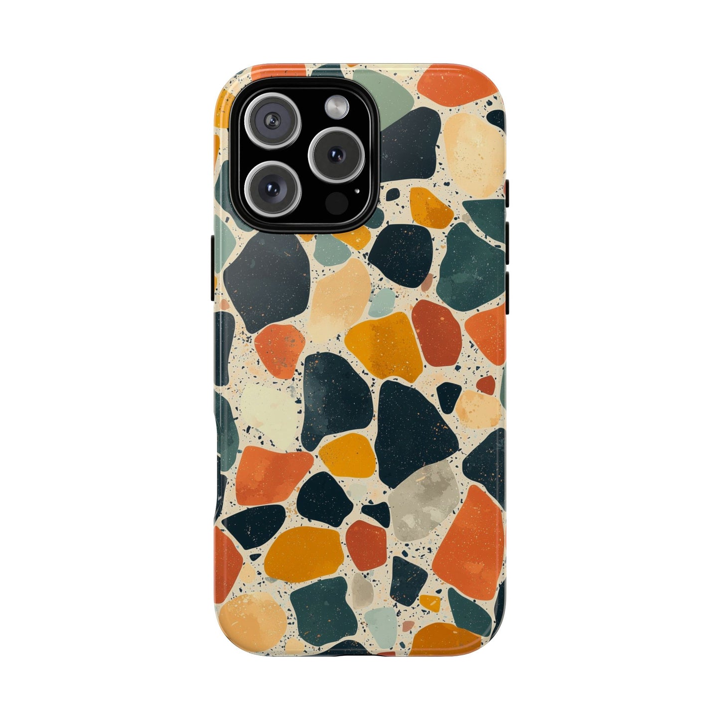 Terracotta & Teal Terrazzo Phone Case for iPhone, google Pixel & Samsung