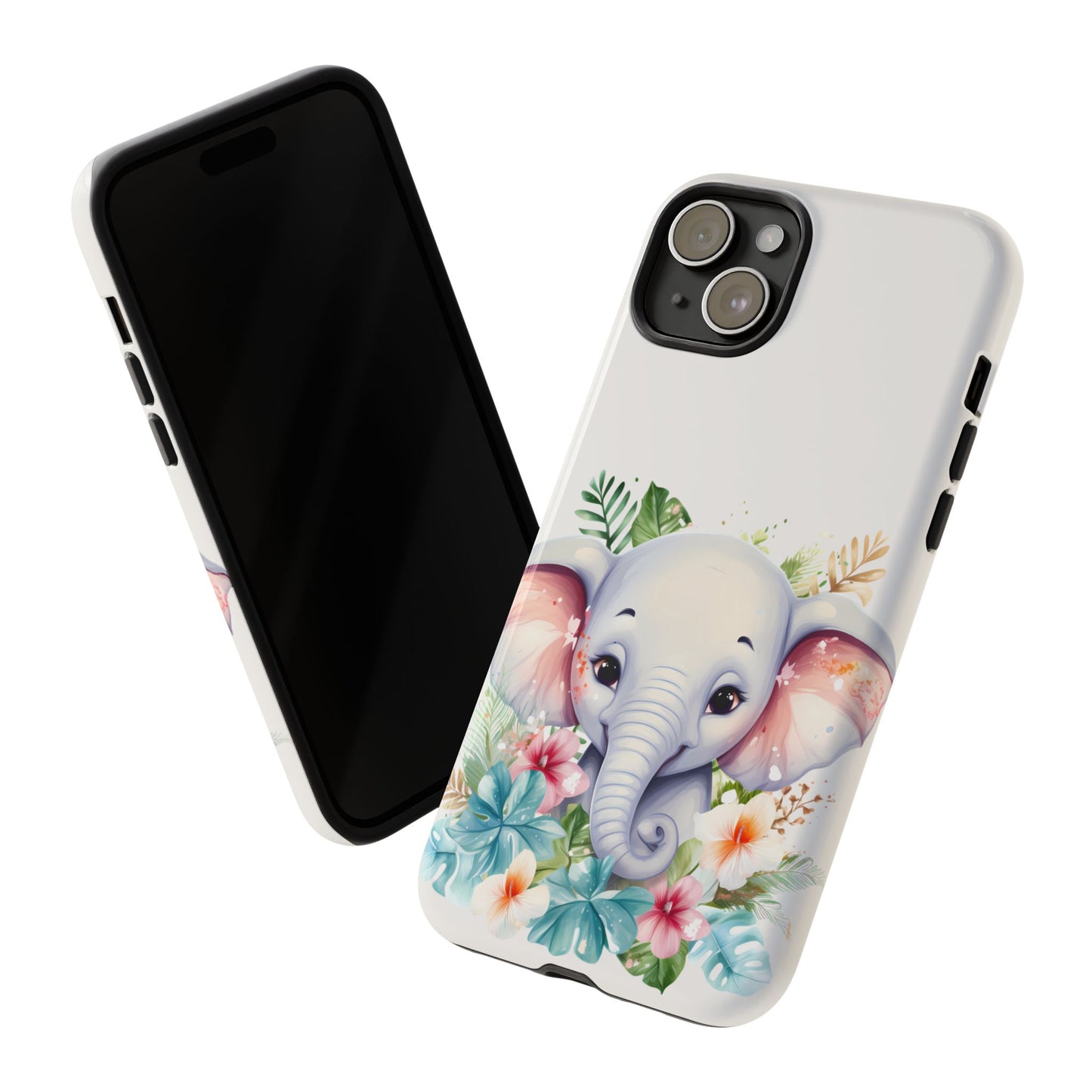 Adorable Baby Elephant Mobile Cover – Floral Fantasy Art