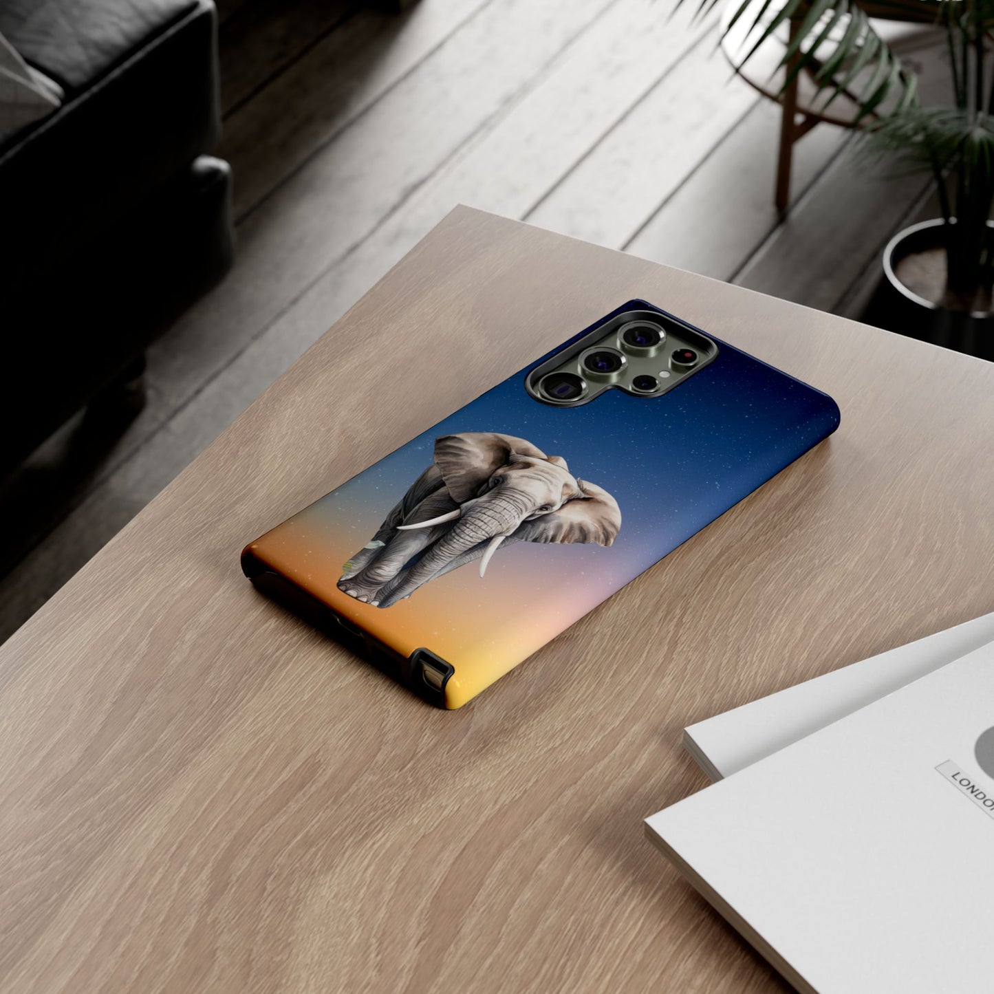 Celestial Elephant Mobile Cover – Dreamy Night Sky Aesthetic